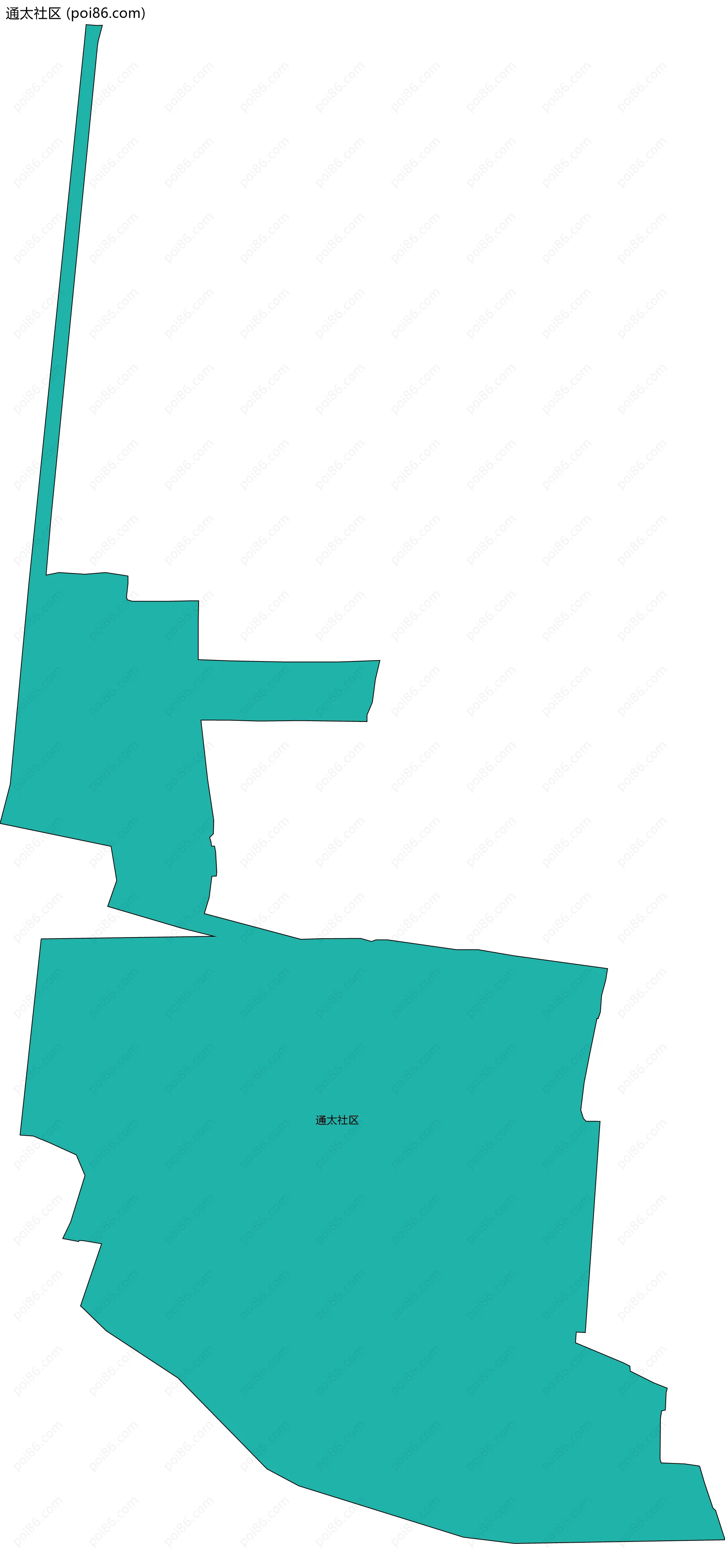 通太社区边界地图