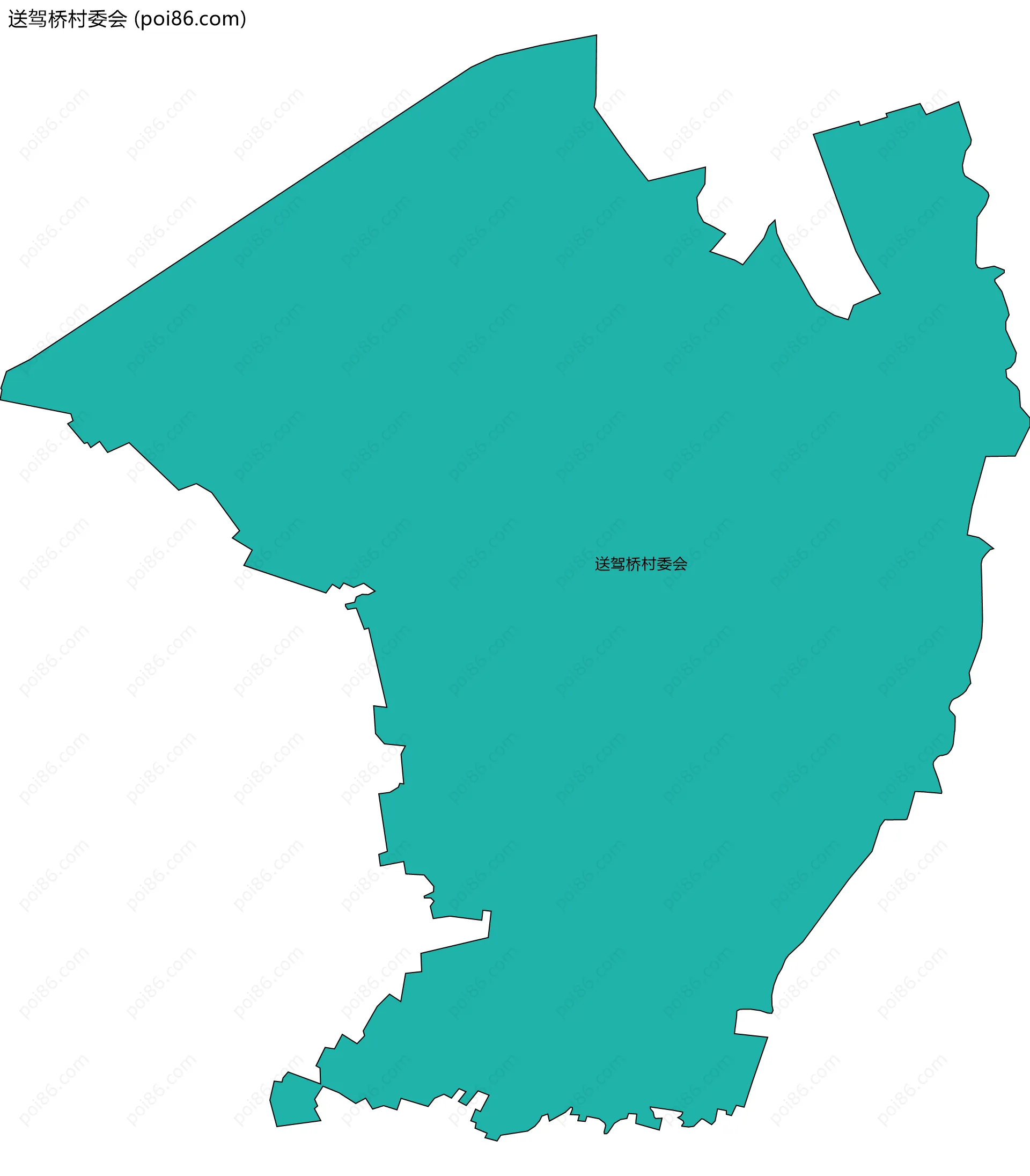 送驾桥村委会边界地图