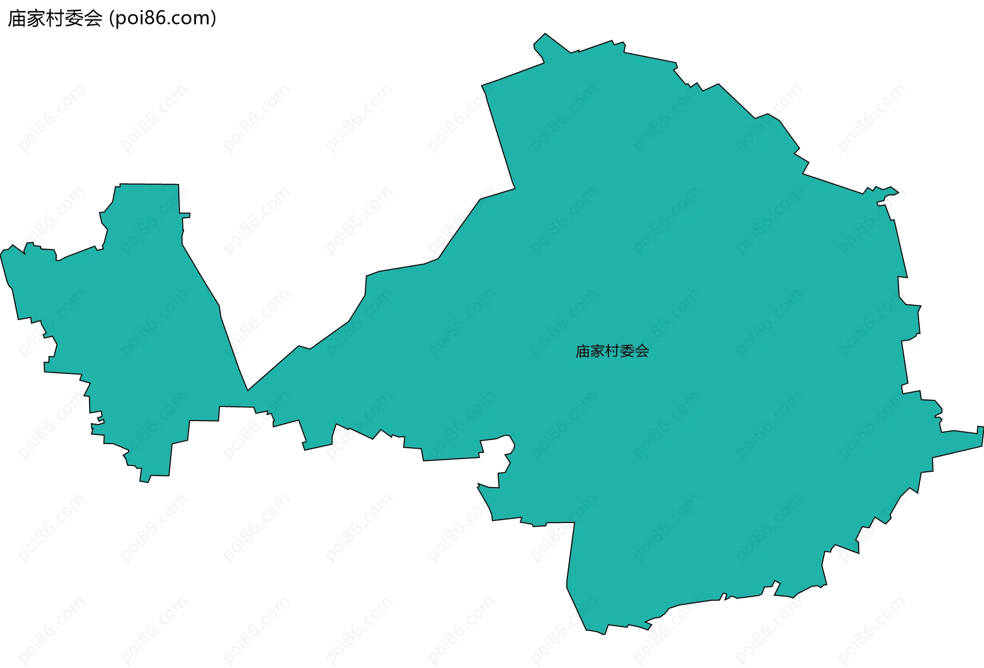庙家村委会边界地图