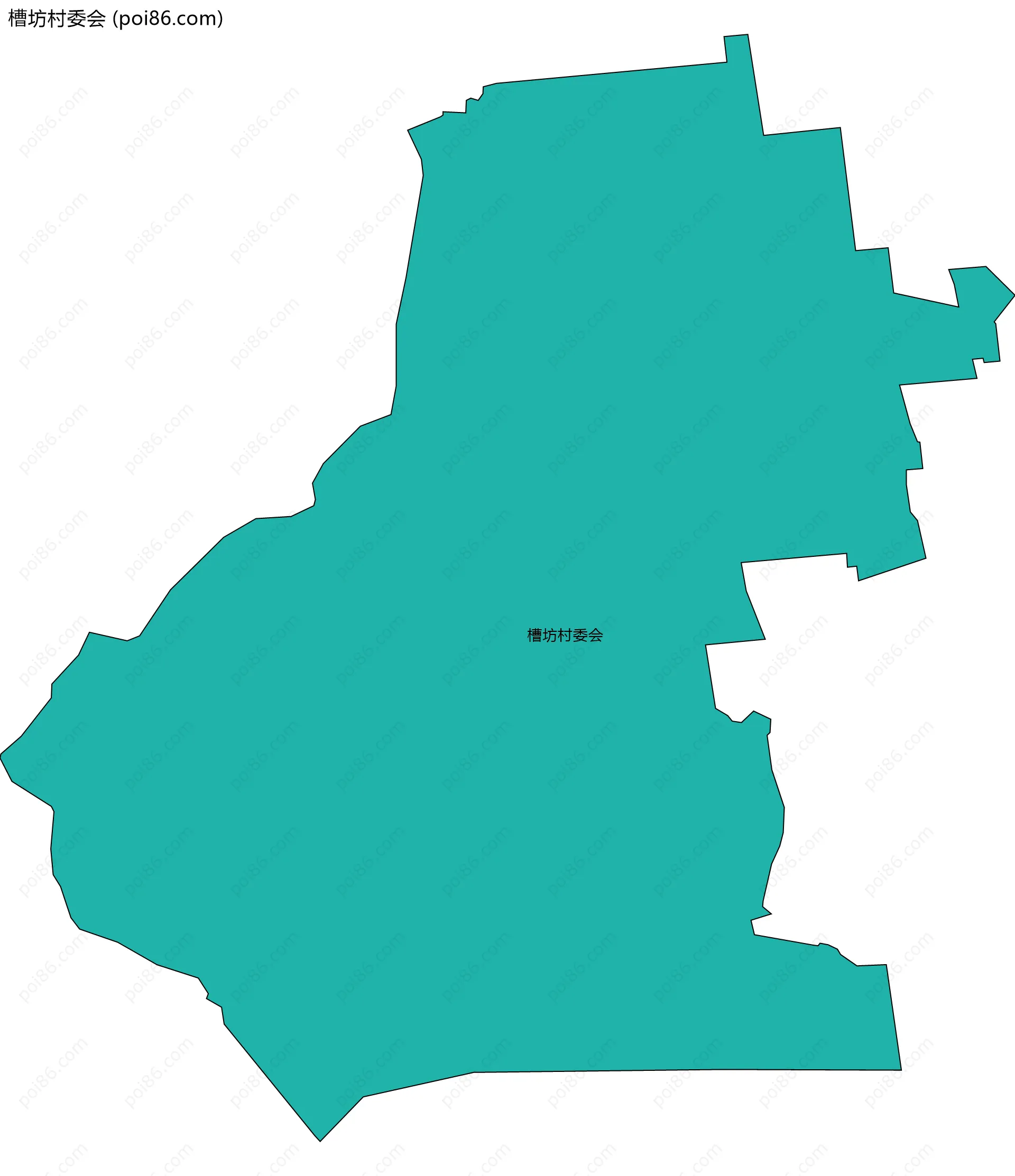 槽坊村委会边界地图