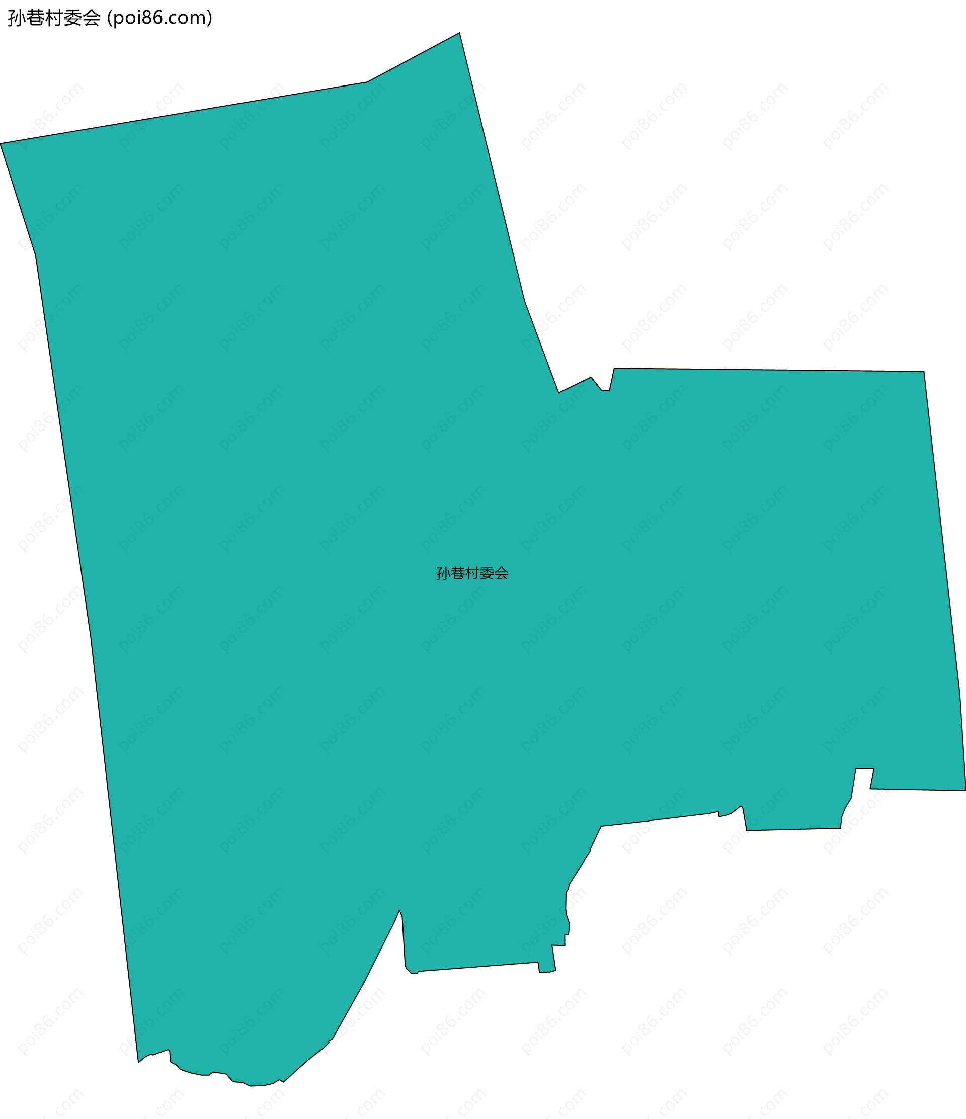 孙巷村委会边界地图