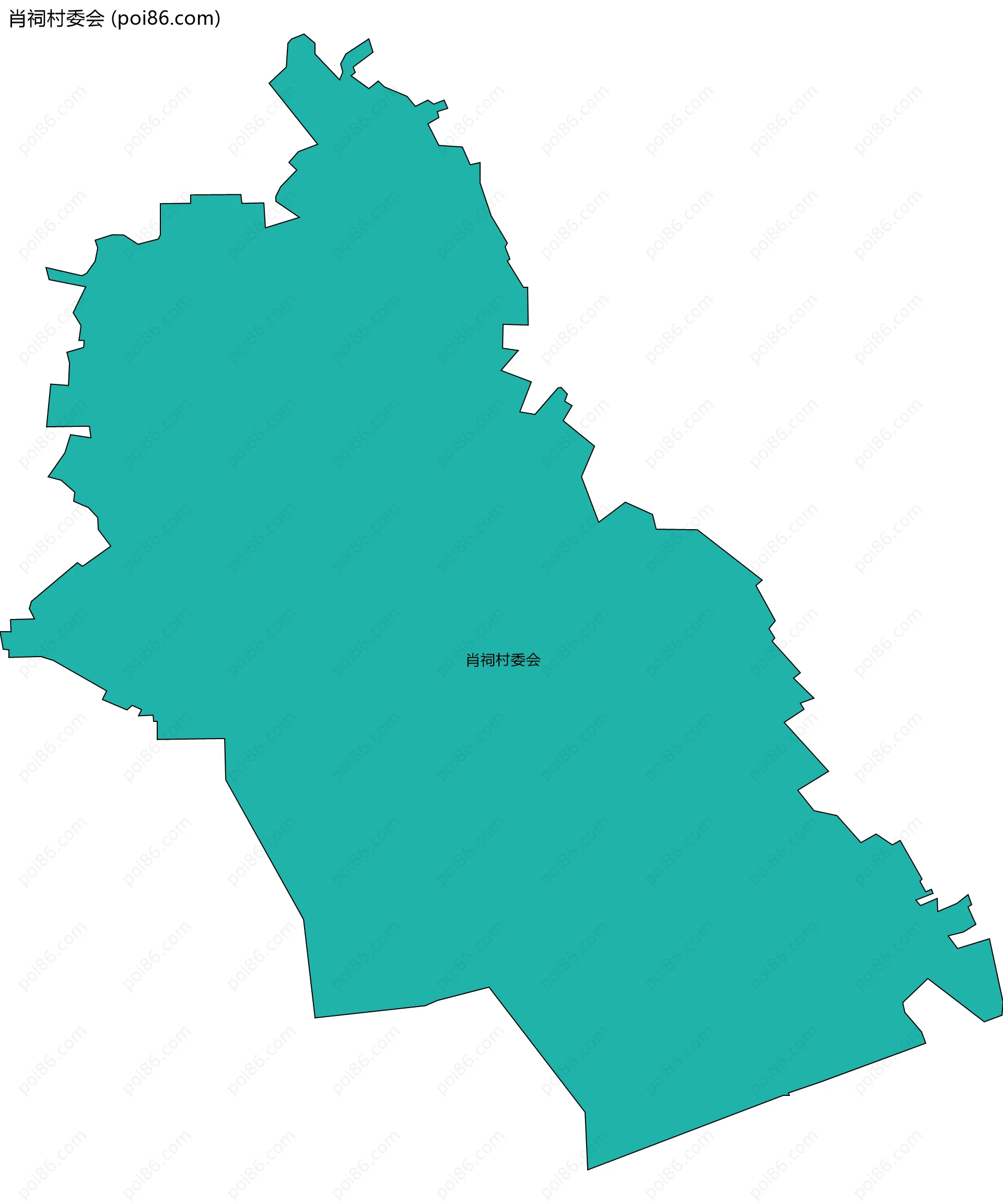 肖祠村委会边界地图