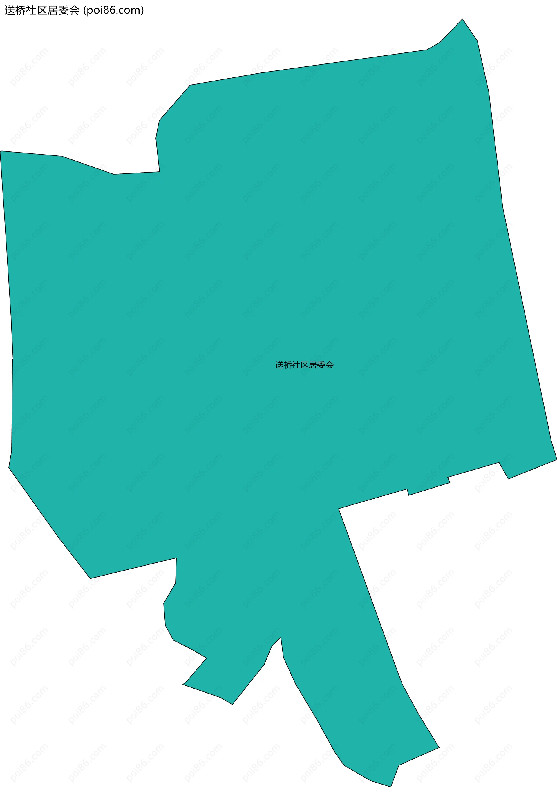 送桥社区居委会边界地图