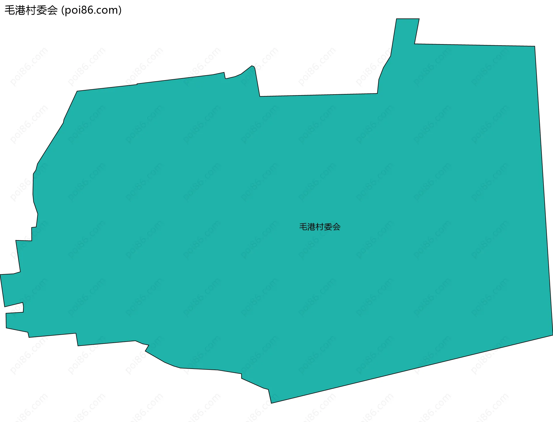 毛港村委会边界地图