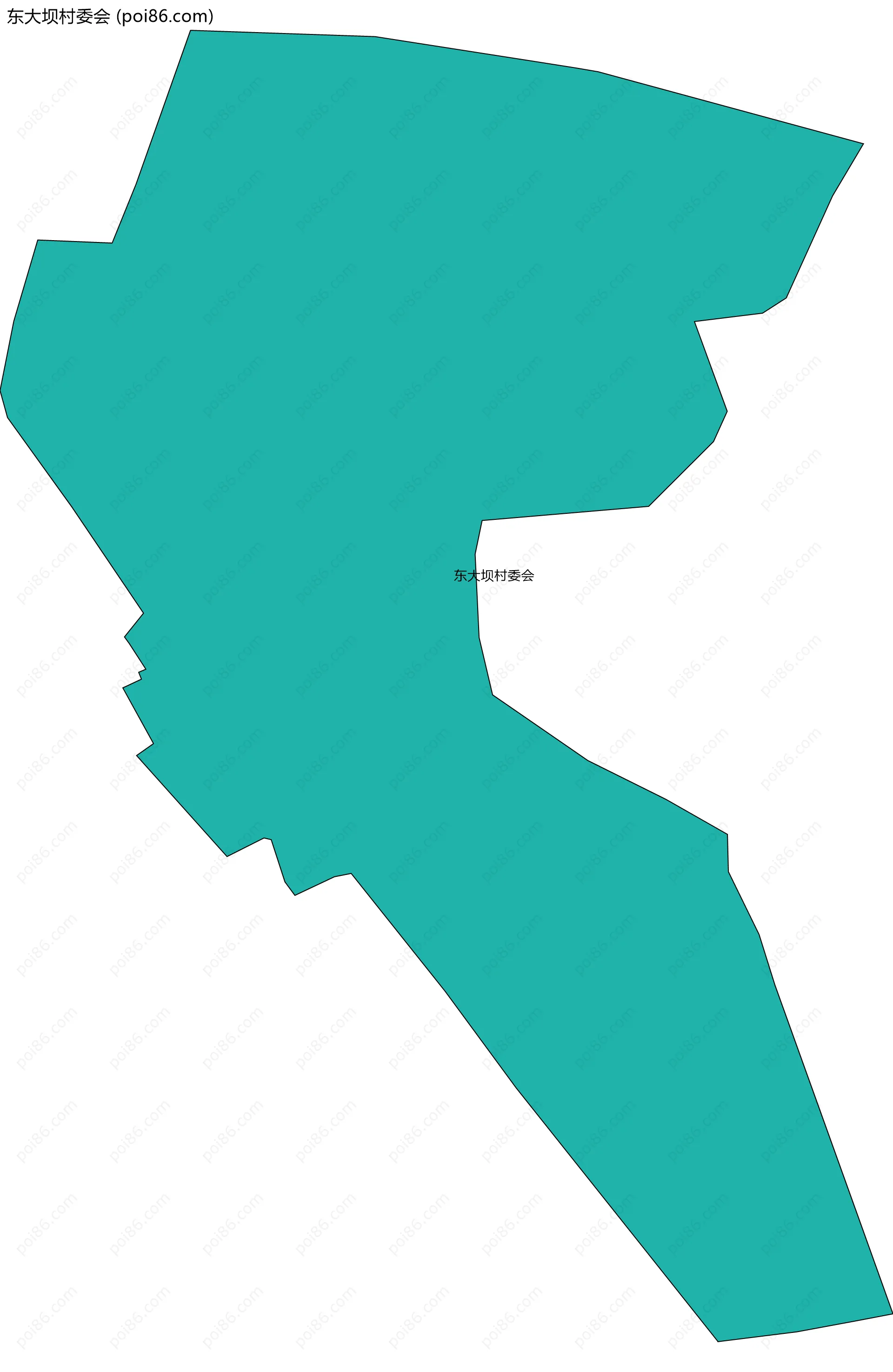 东大坝村委会边界地图