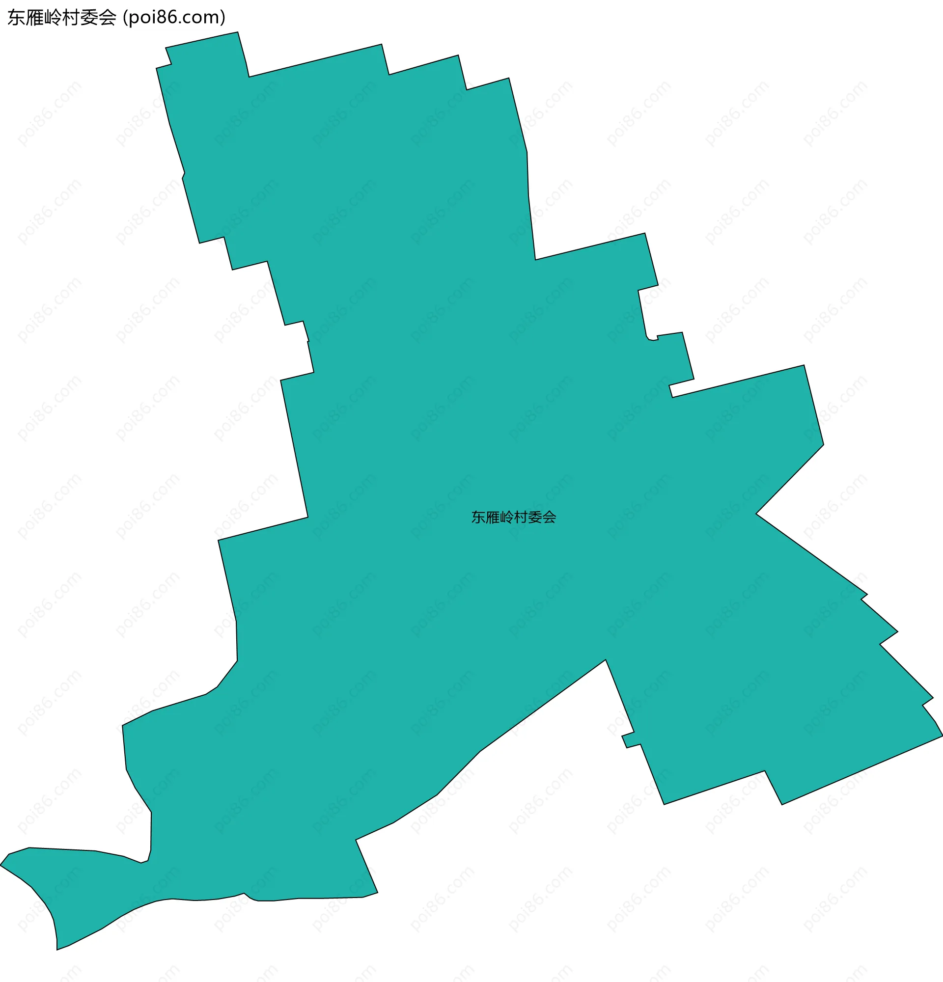 东雁岭村委会边界地图