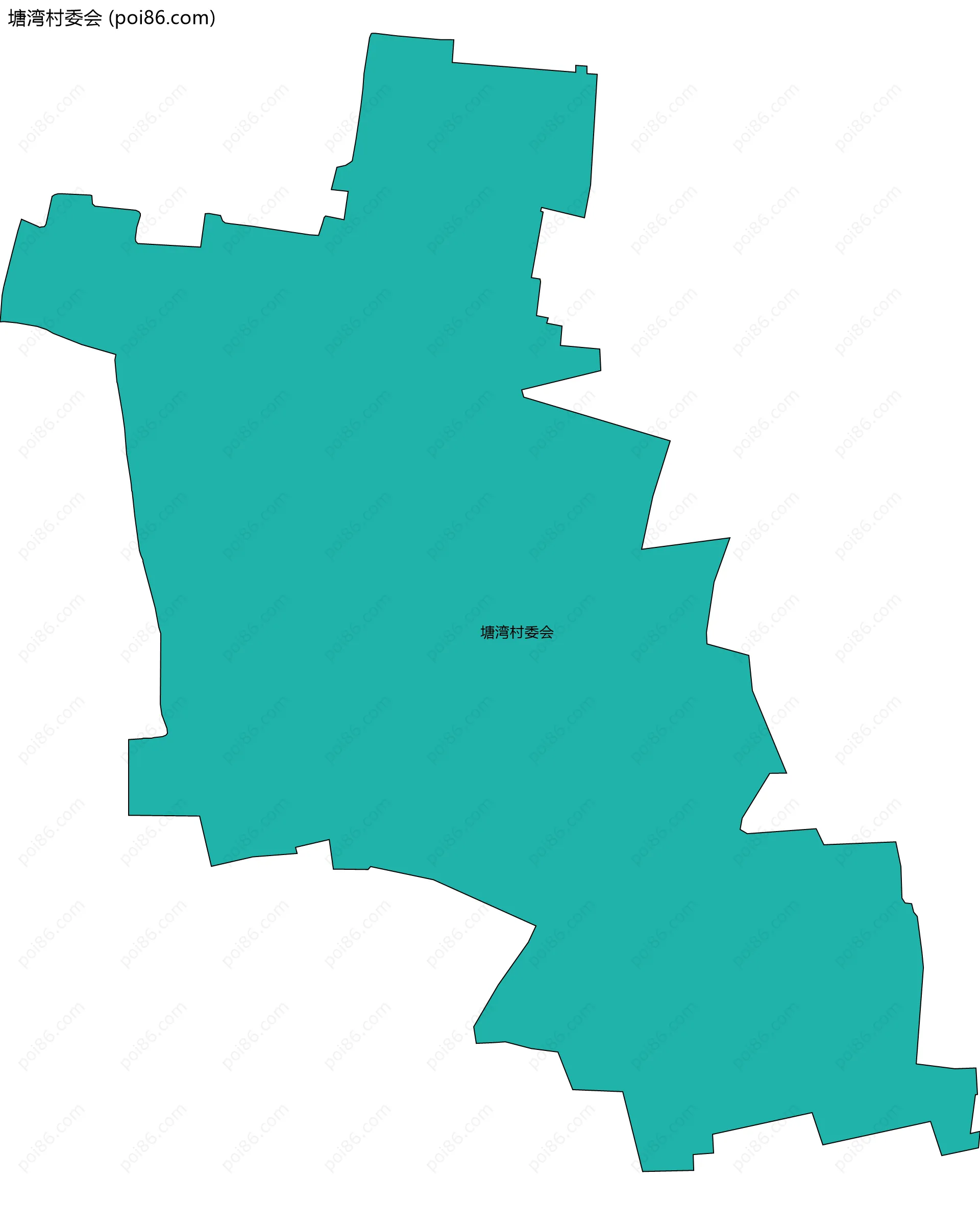 塘湾村委会边界地图