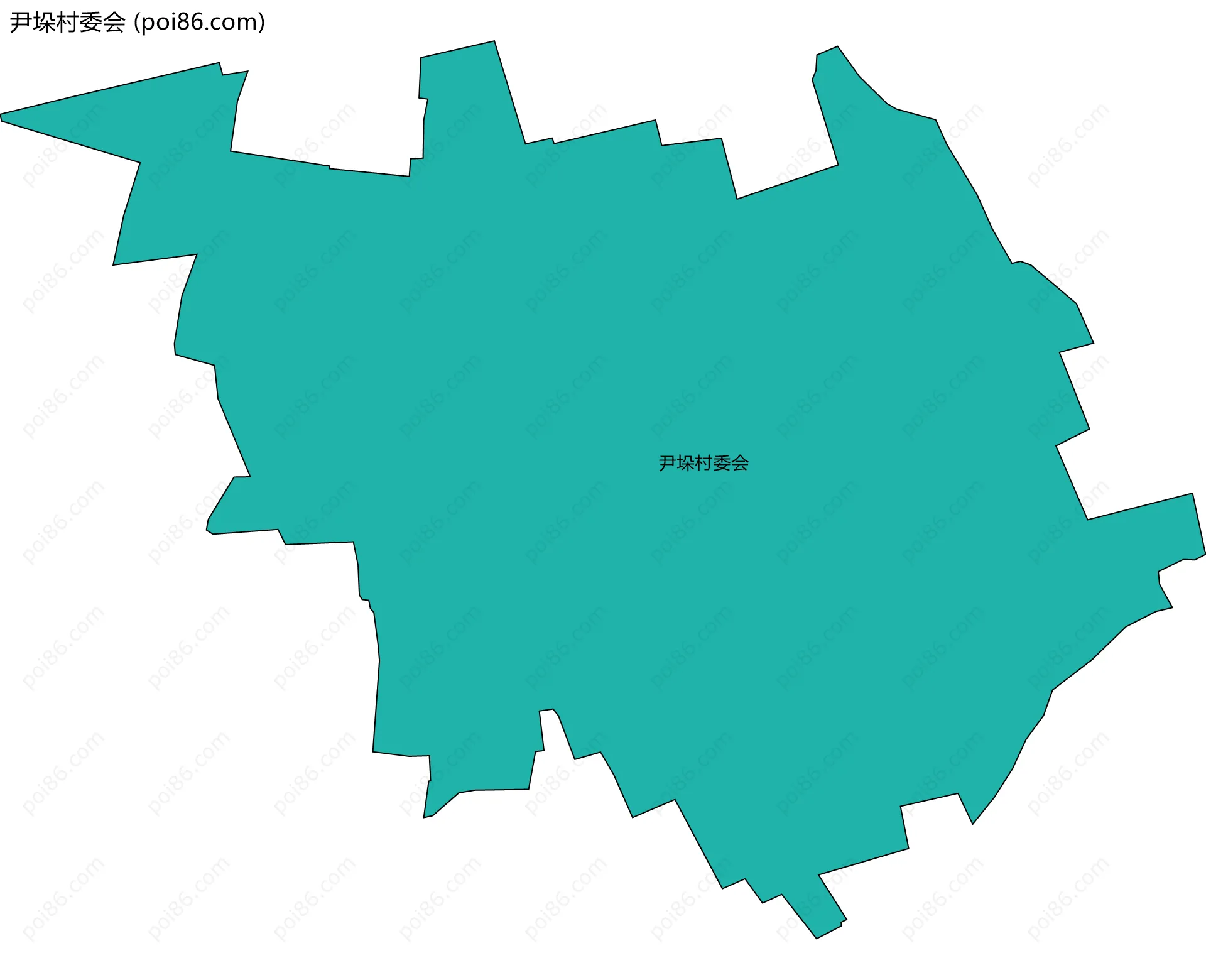 尹垛村委会边界地图