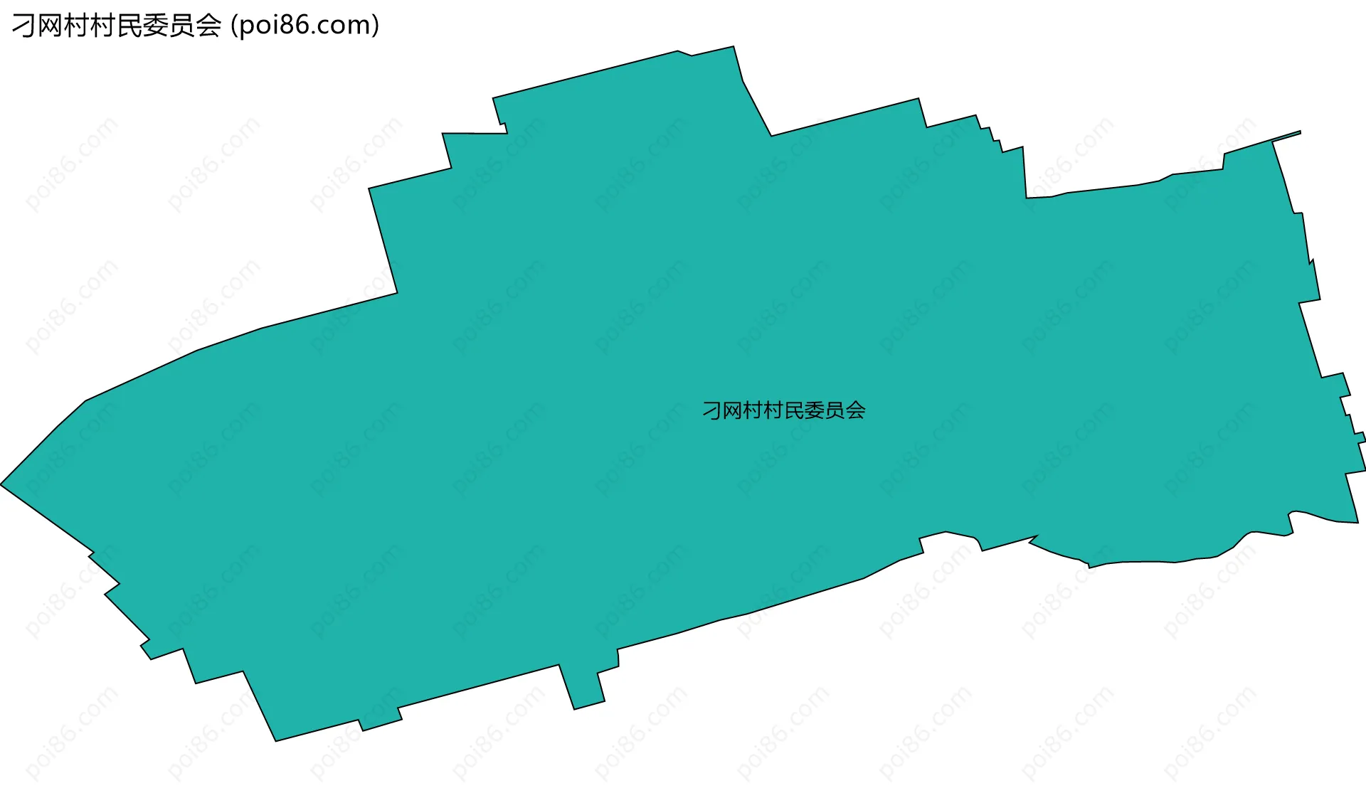 刁网村村民委员会边界地图