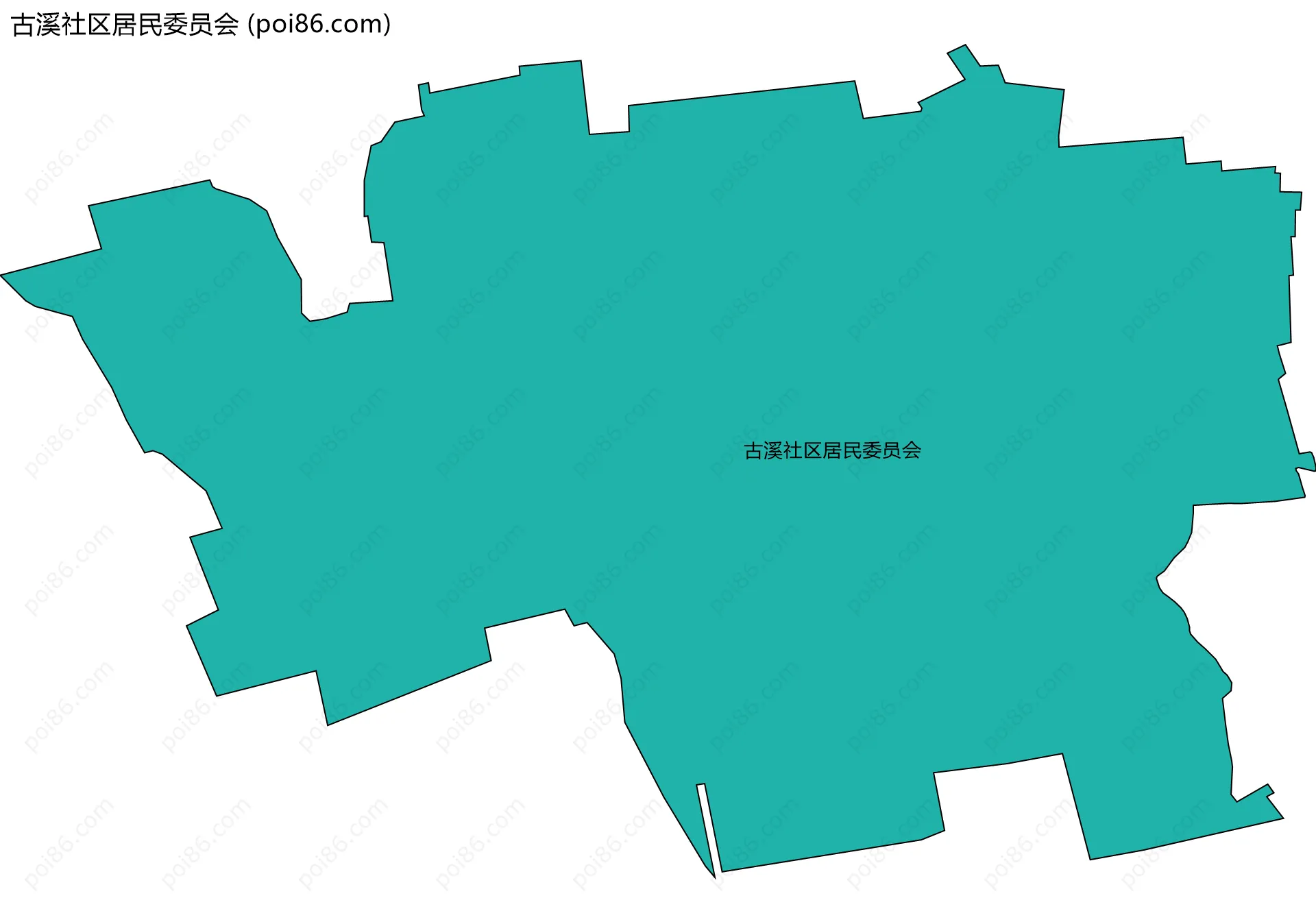 古溪社区居民委员会边界地图