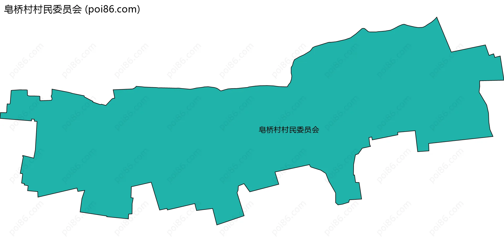 皂桥村村民委员会边界地图