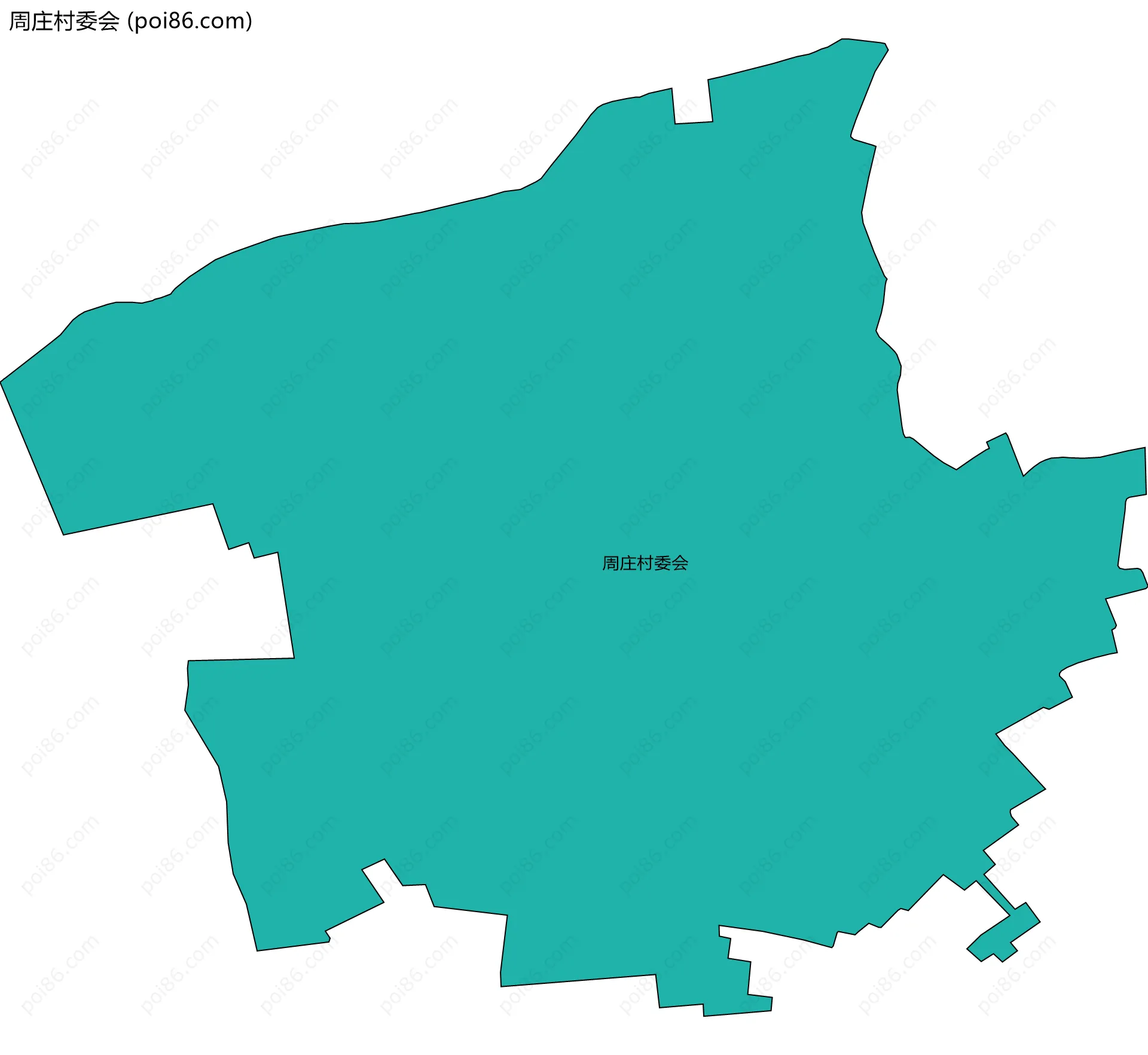 周庄村委会边界地图