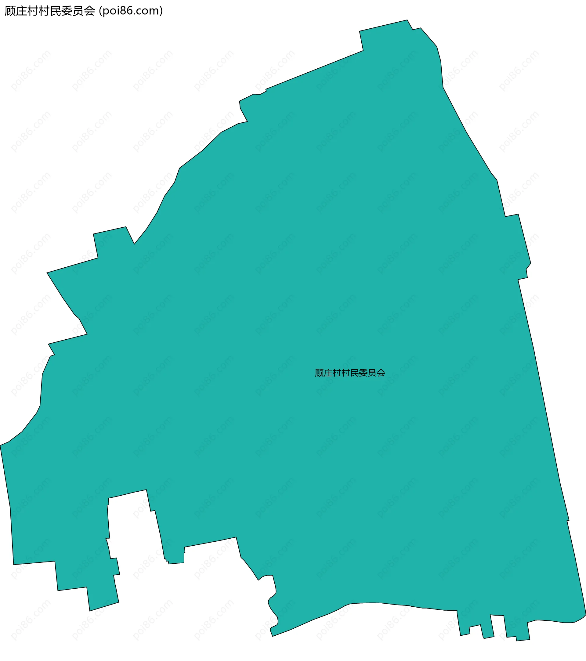顾庄村村民委员会边界地图