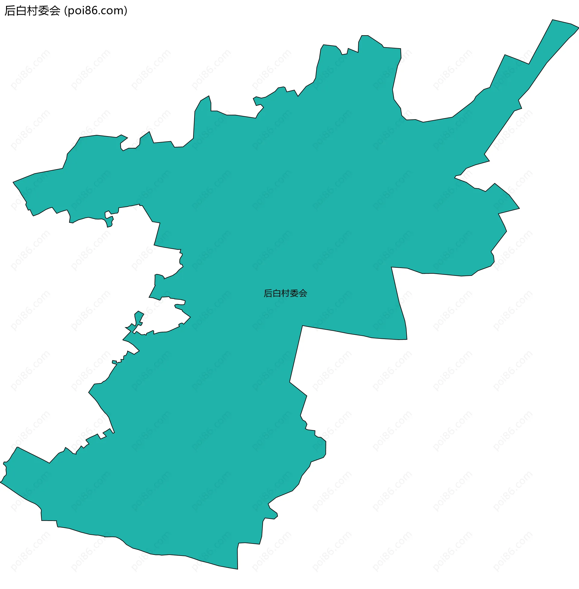 后白村委会边界地图