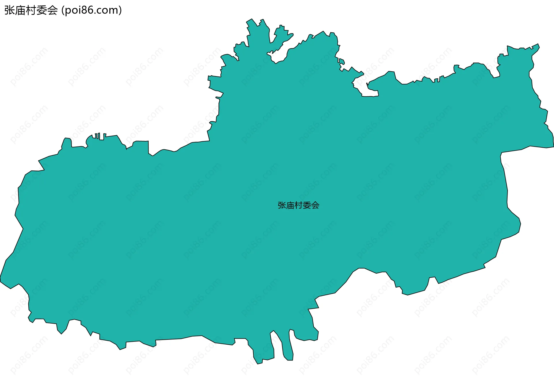 张庙村委会边界地图