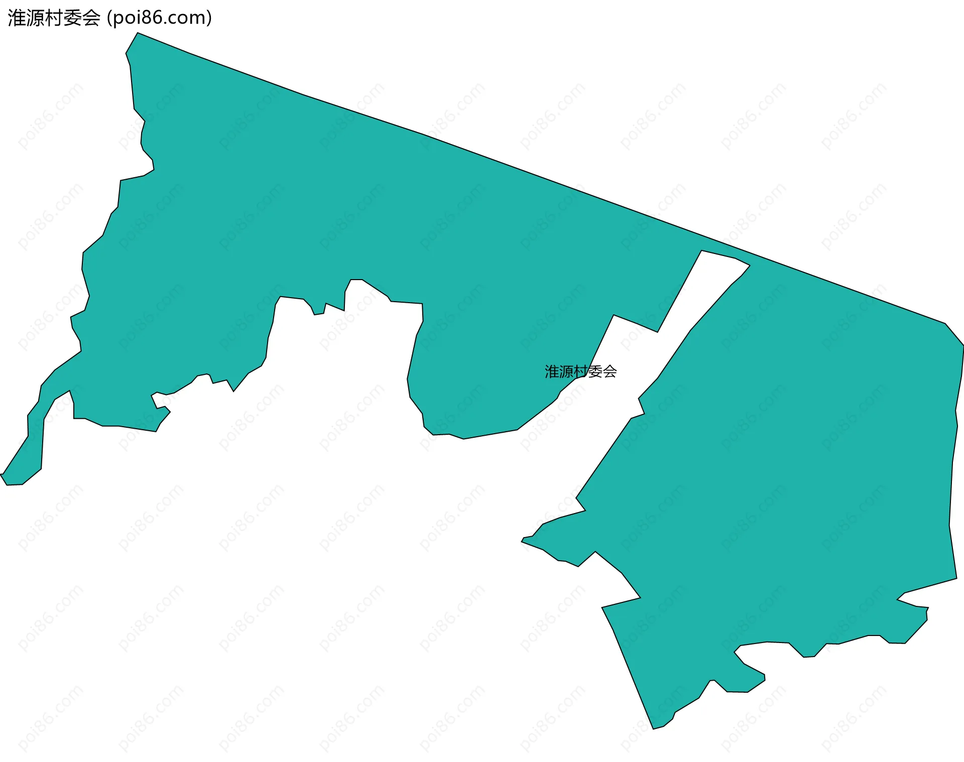 淮源村委会边界地图