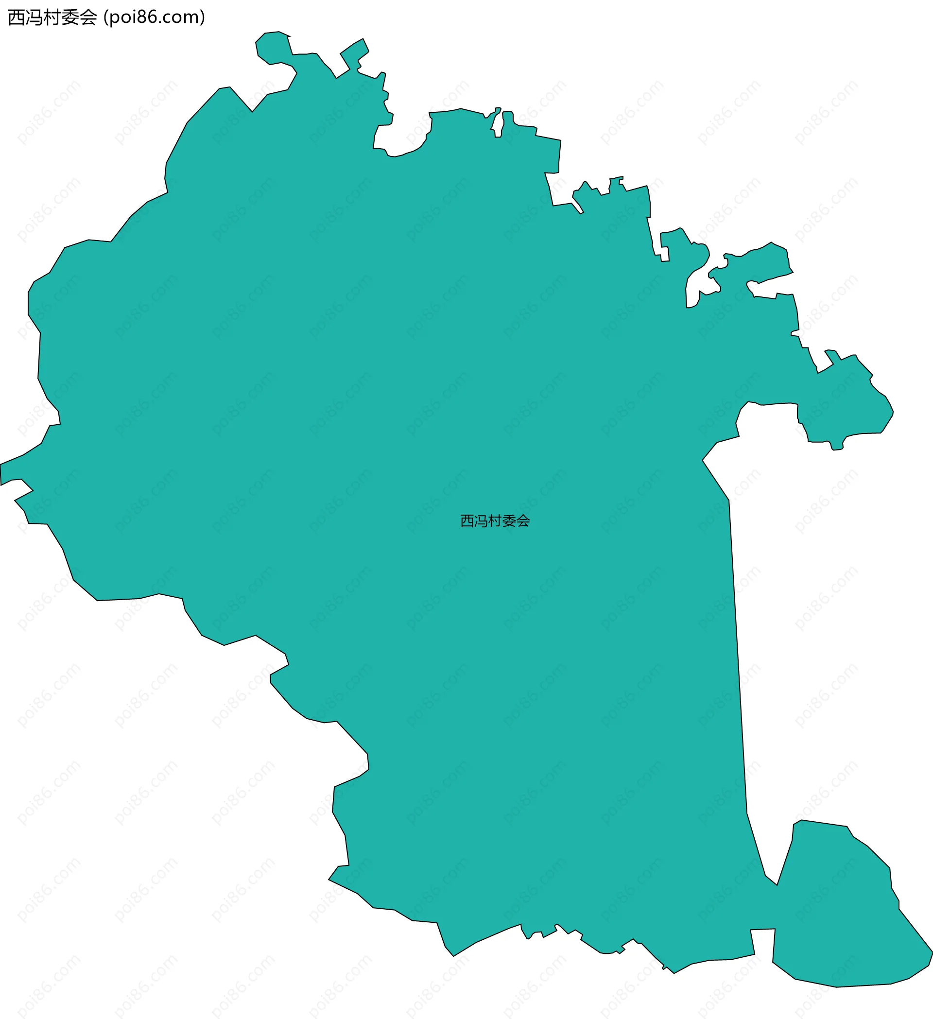 西冯村委会边界地图