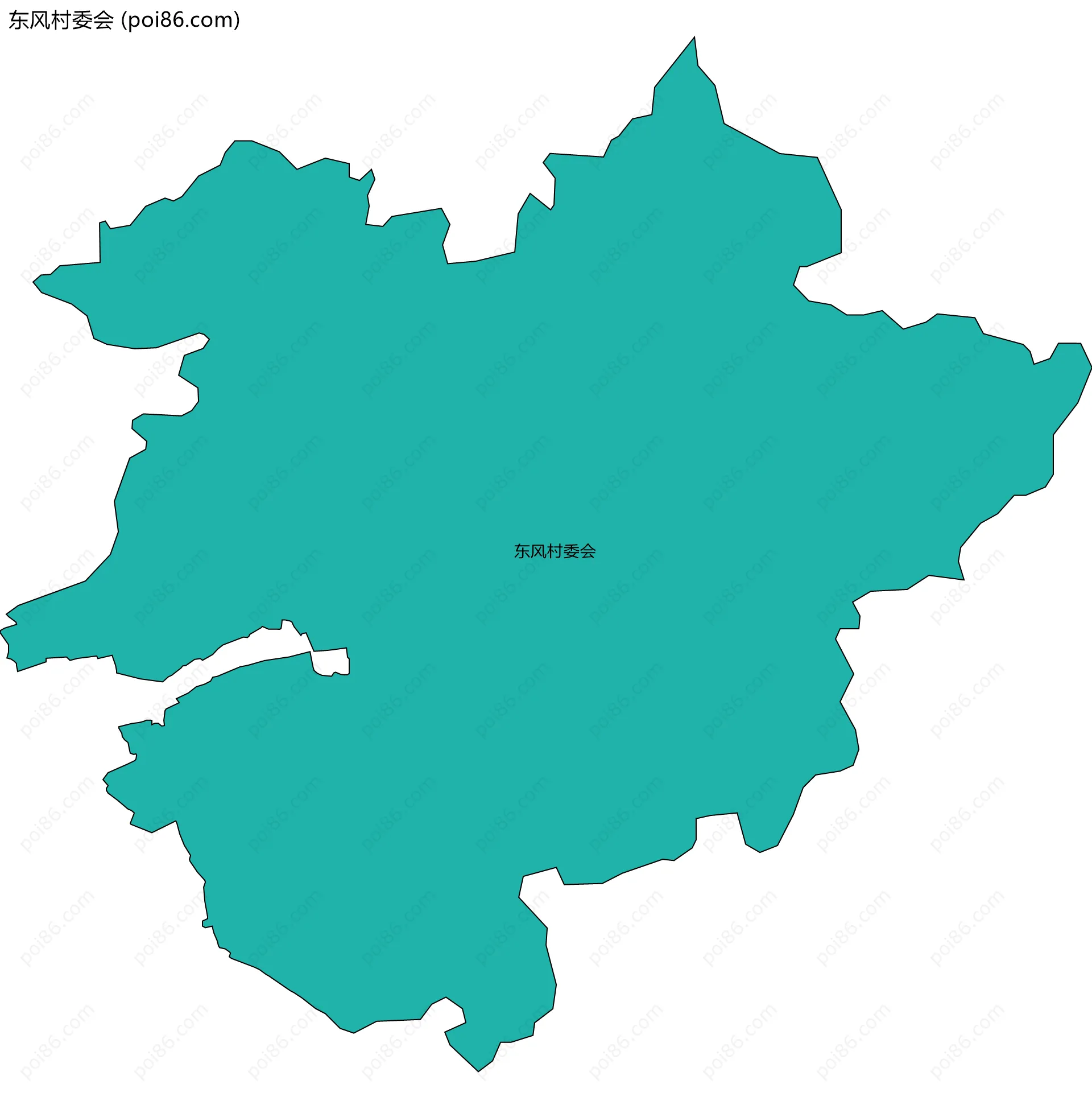 东风村委会边界地图