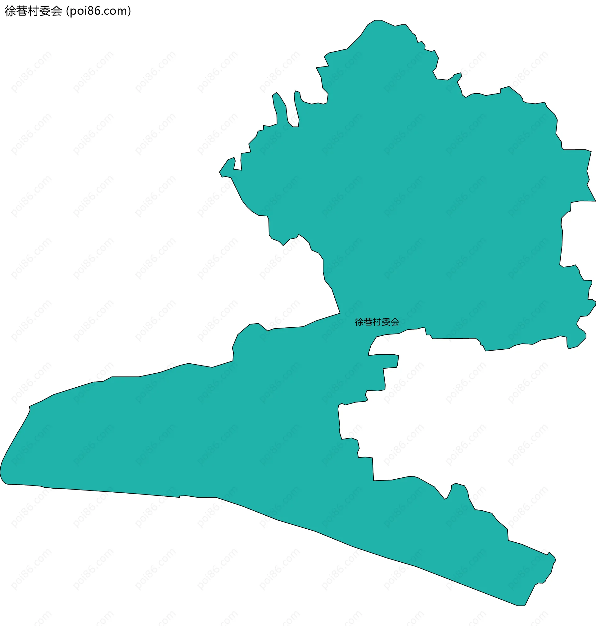 徐巷村委会边界地图