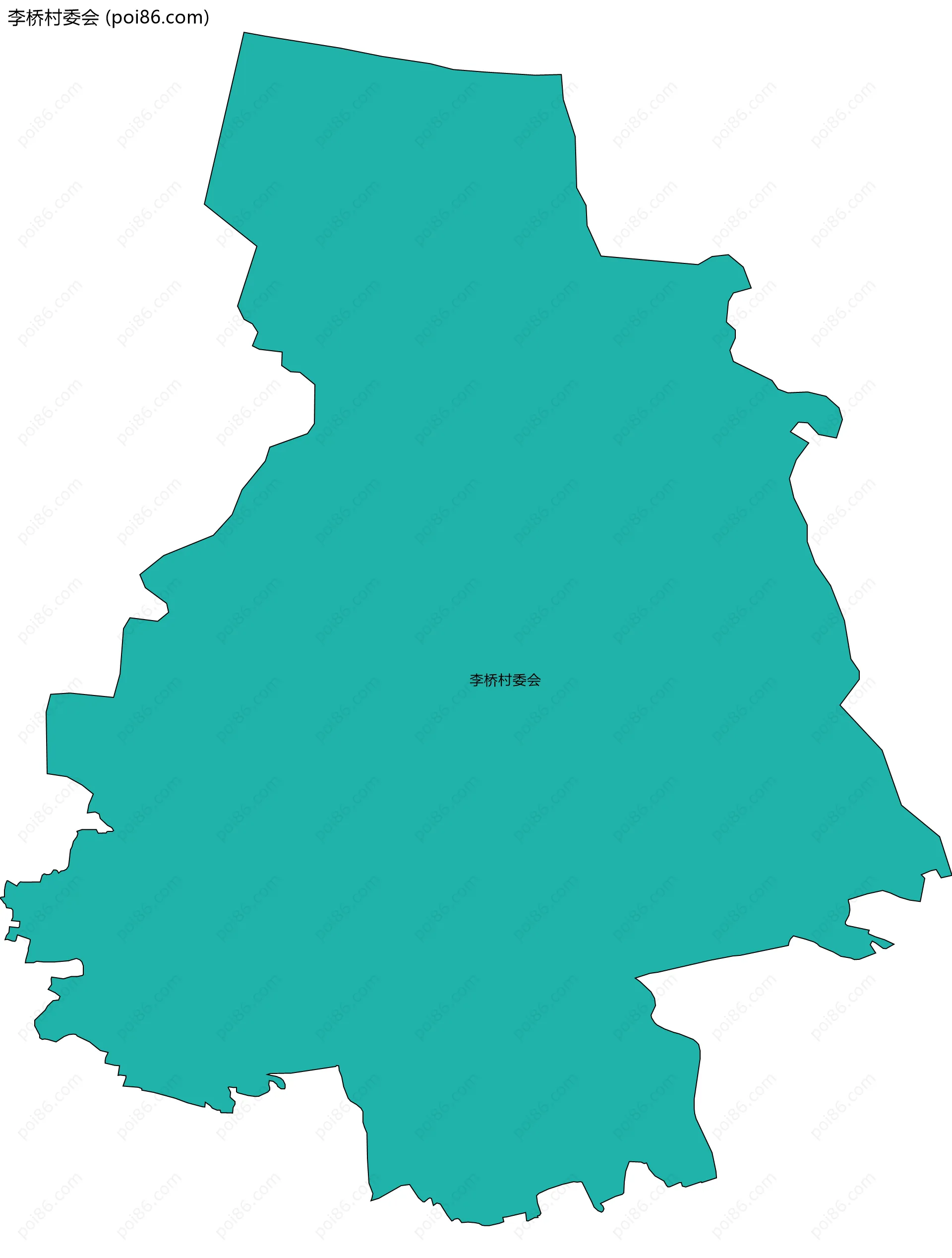 李桥村委会边界地图