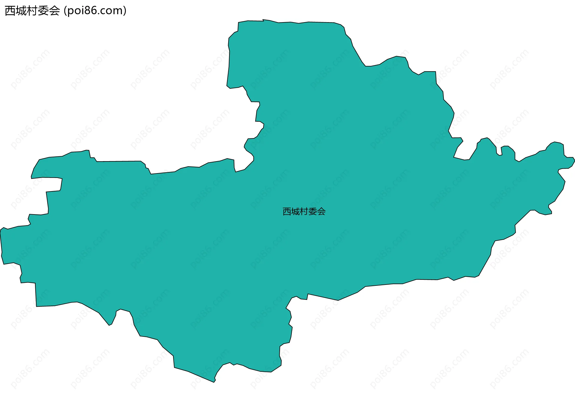西城村委会边界地图