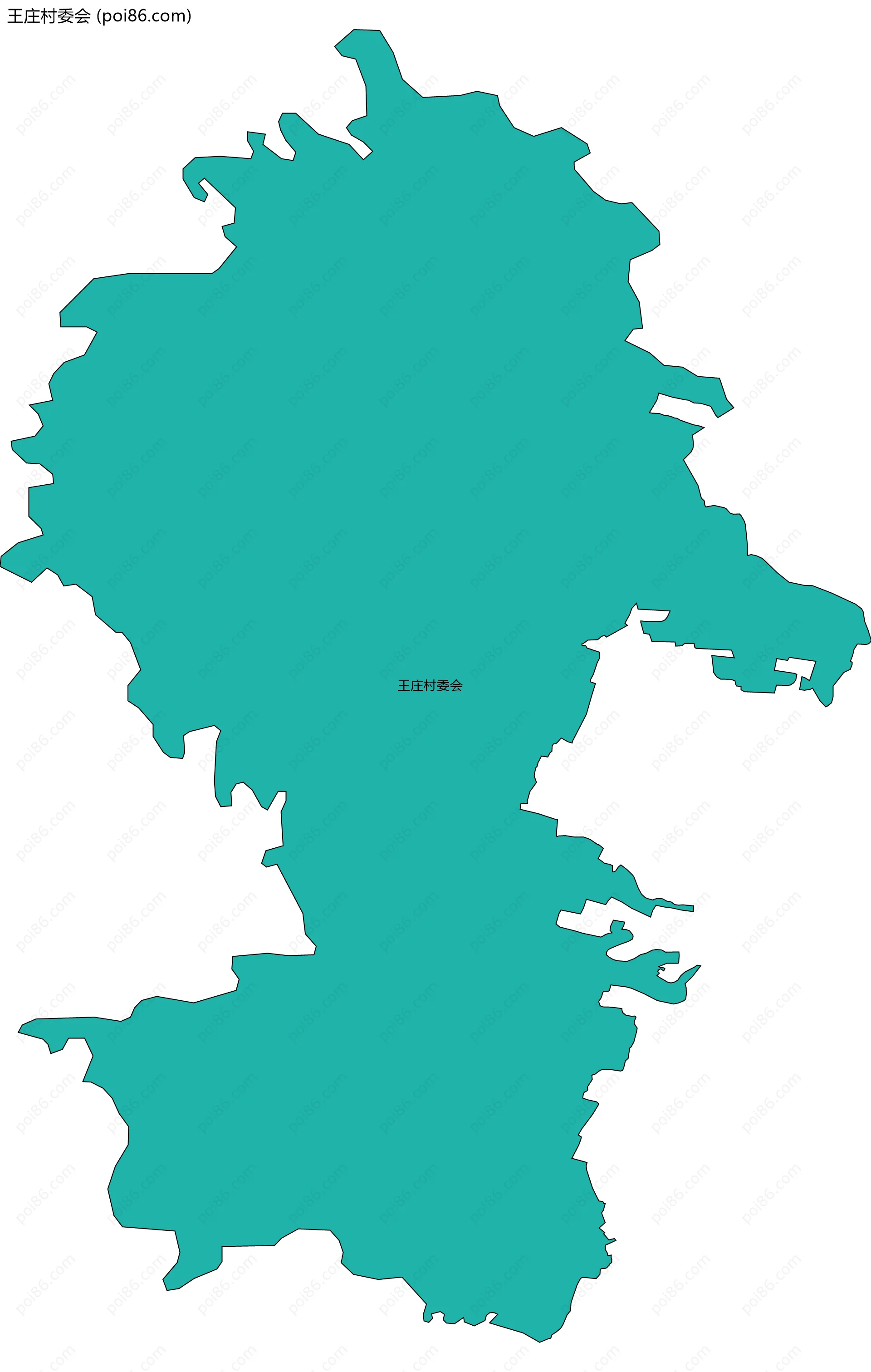 王庄村委会边界地图