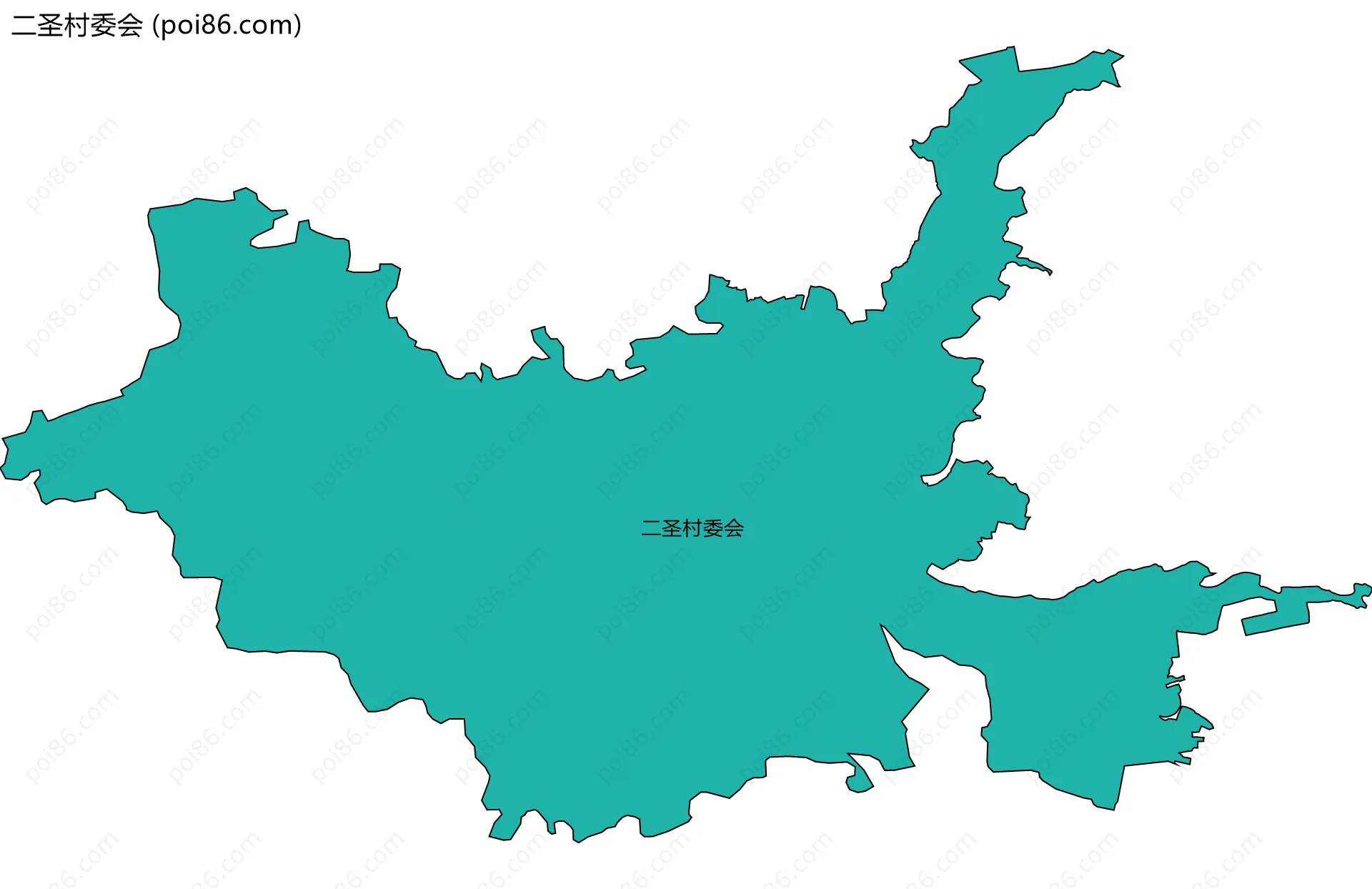 二圣村委会边界地图