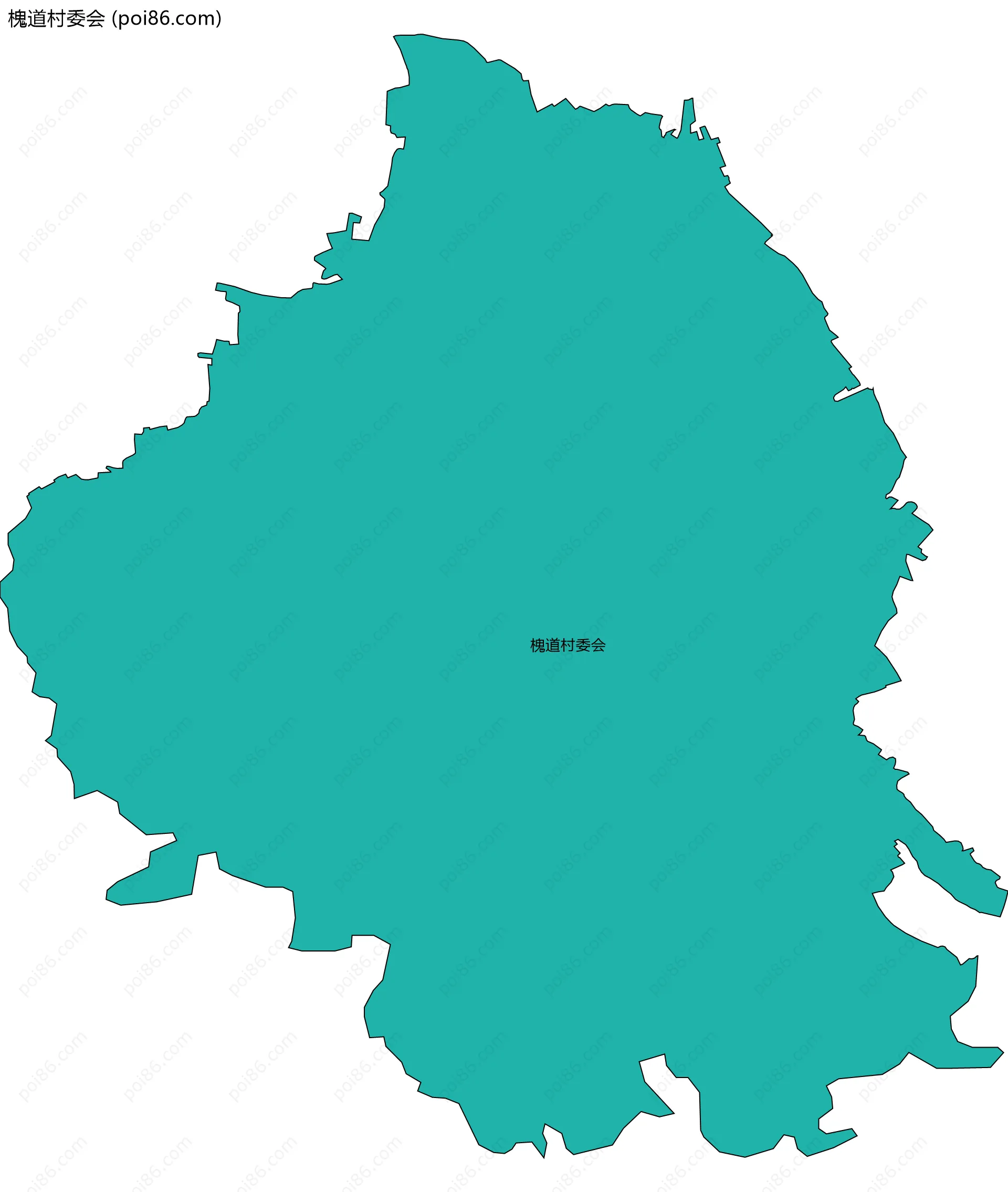 槐道村委会边界地图