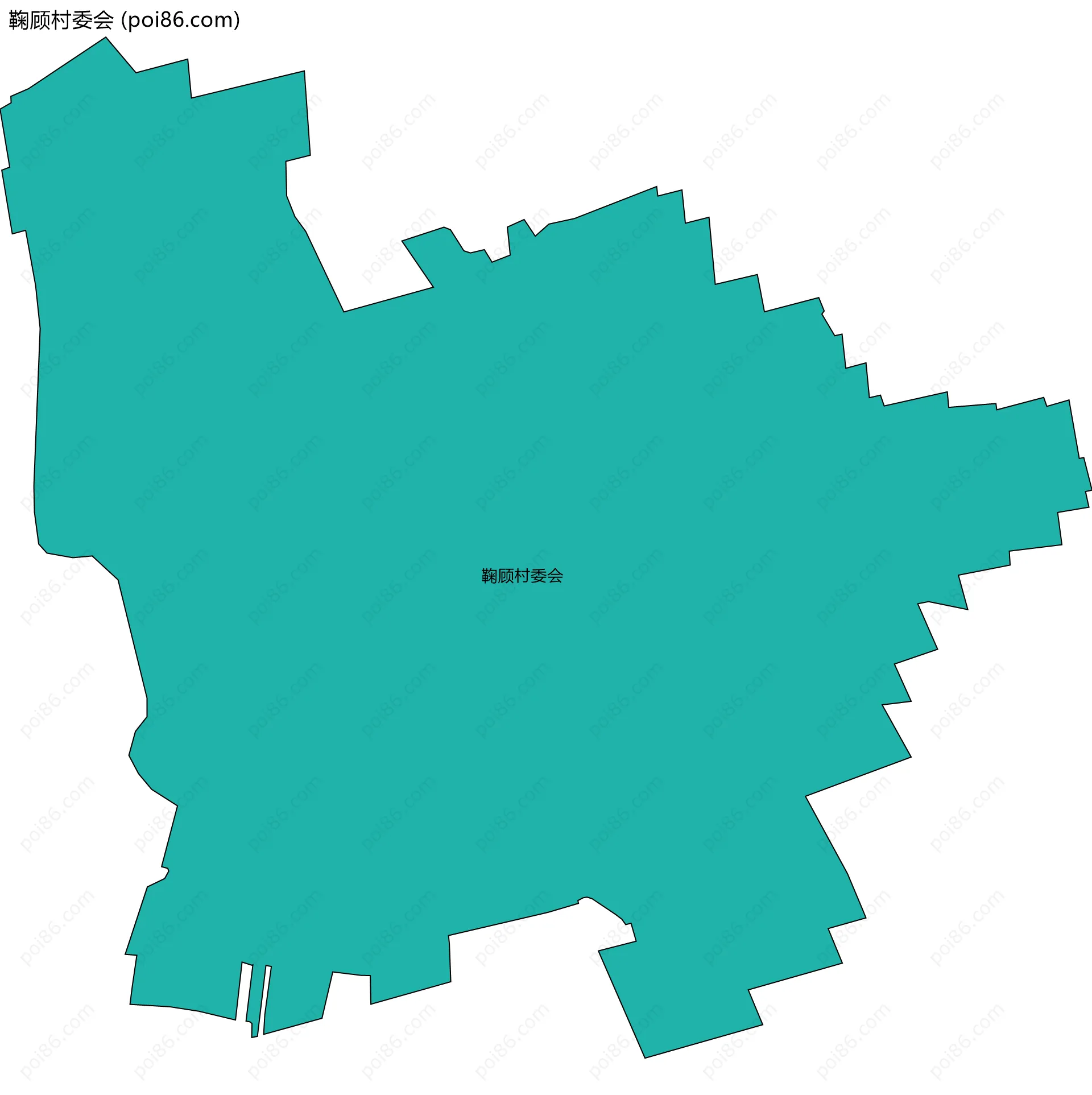 鞠顾村委会边界地图