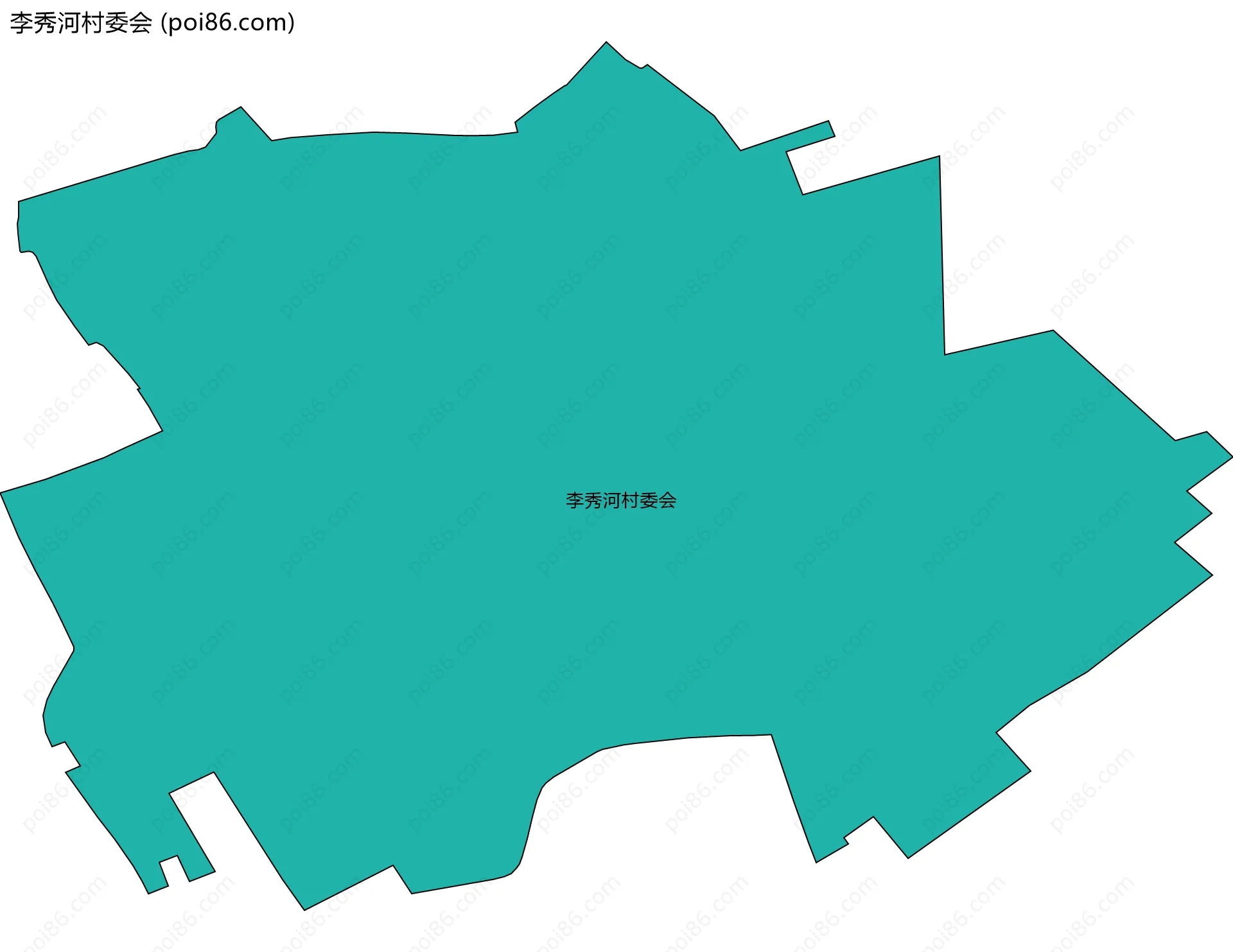李秀河村委会边界地图