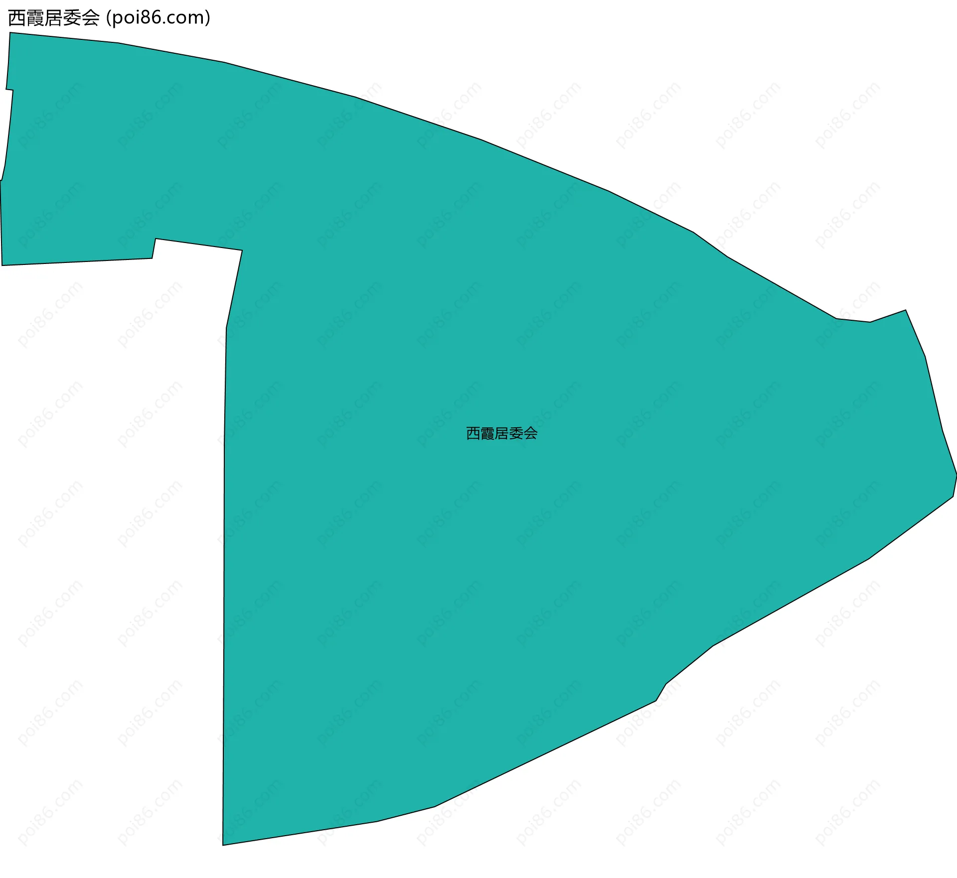 西霞居委会边界地图