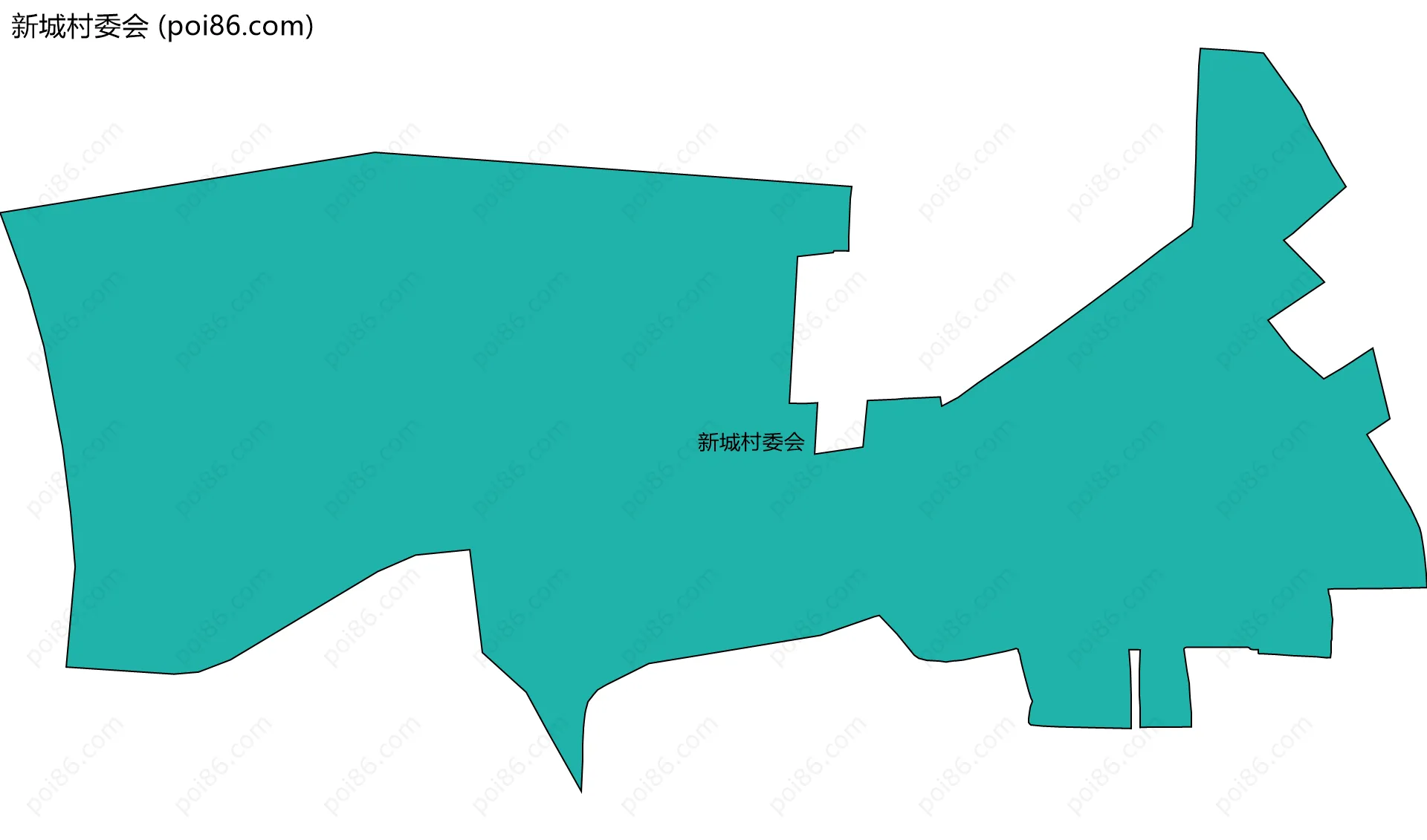 新城村委会边界地图