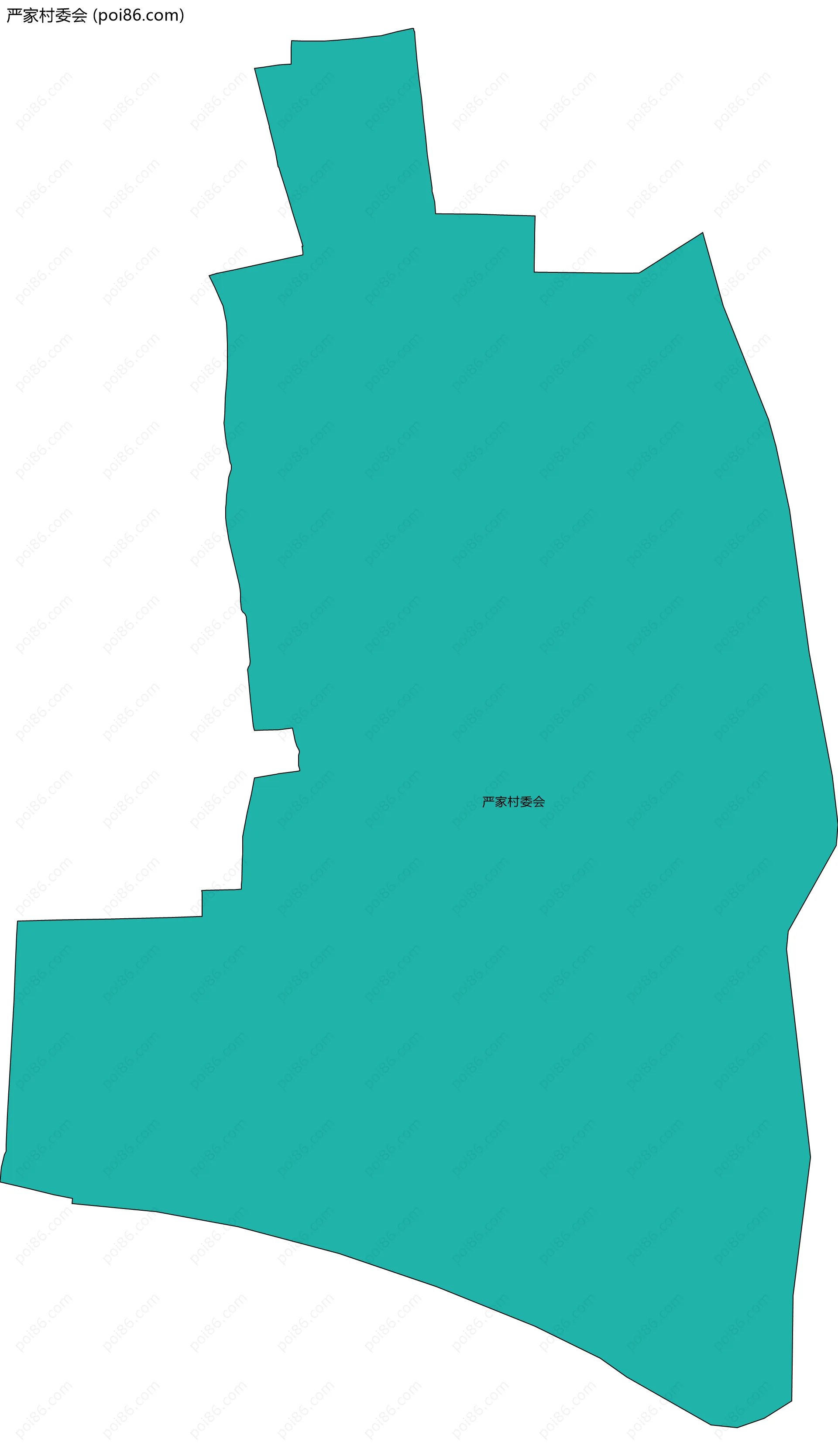 严家村委会边界地图