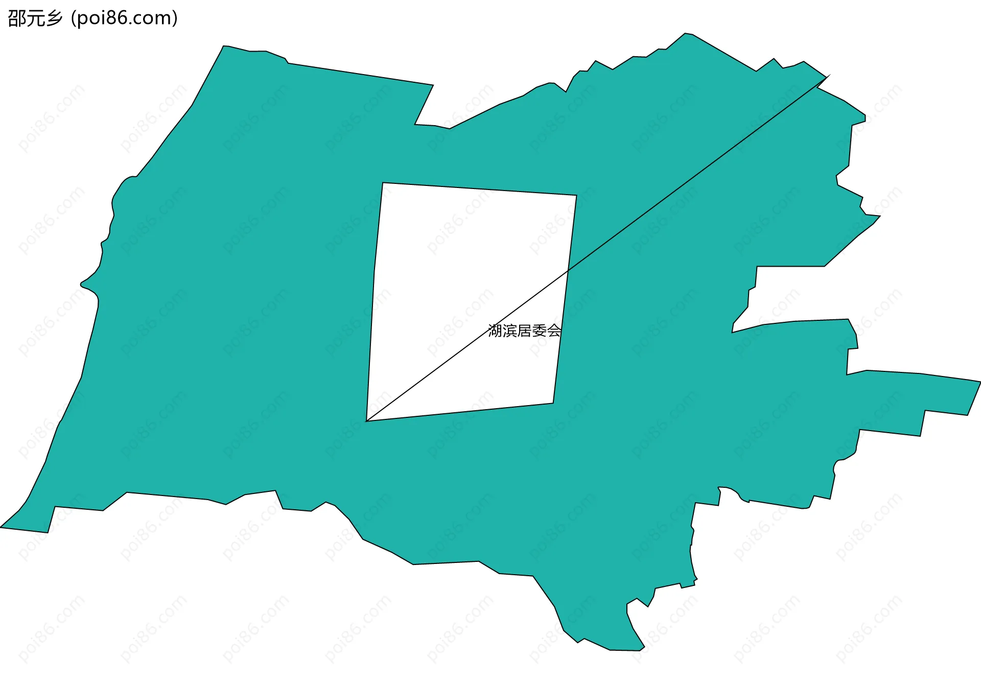 邵元乡边界地图(五级行政区划)