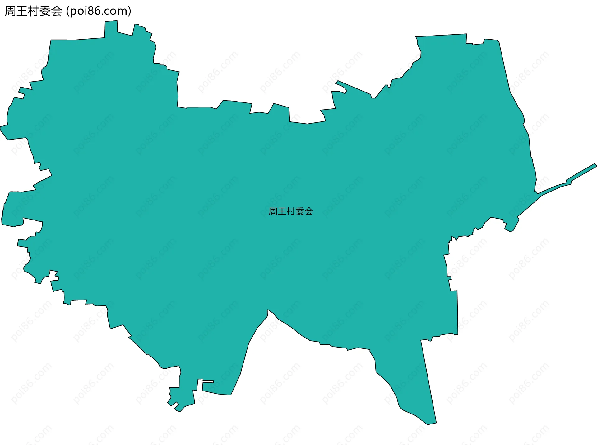 周王村委会边界地图