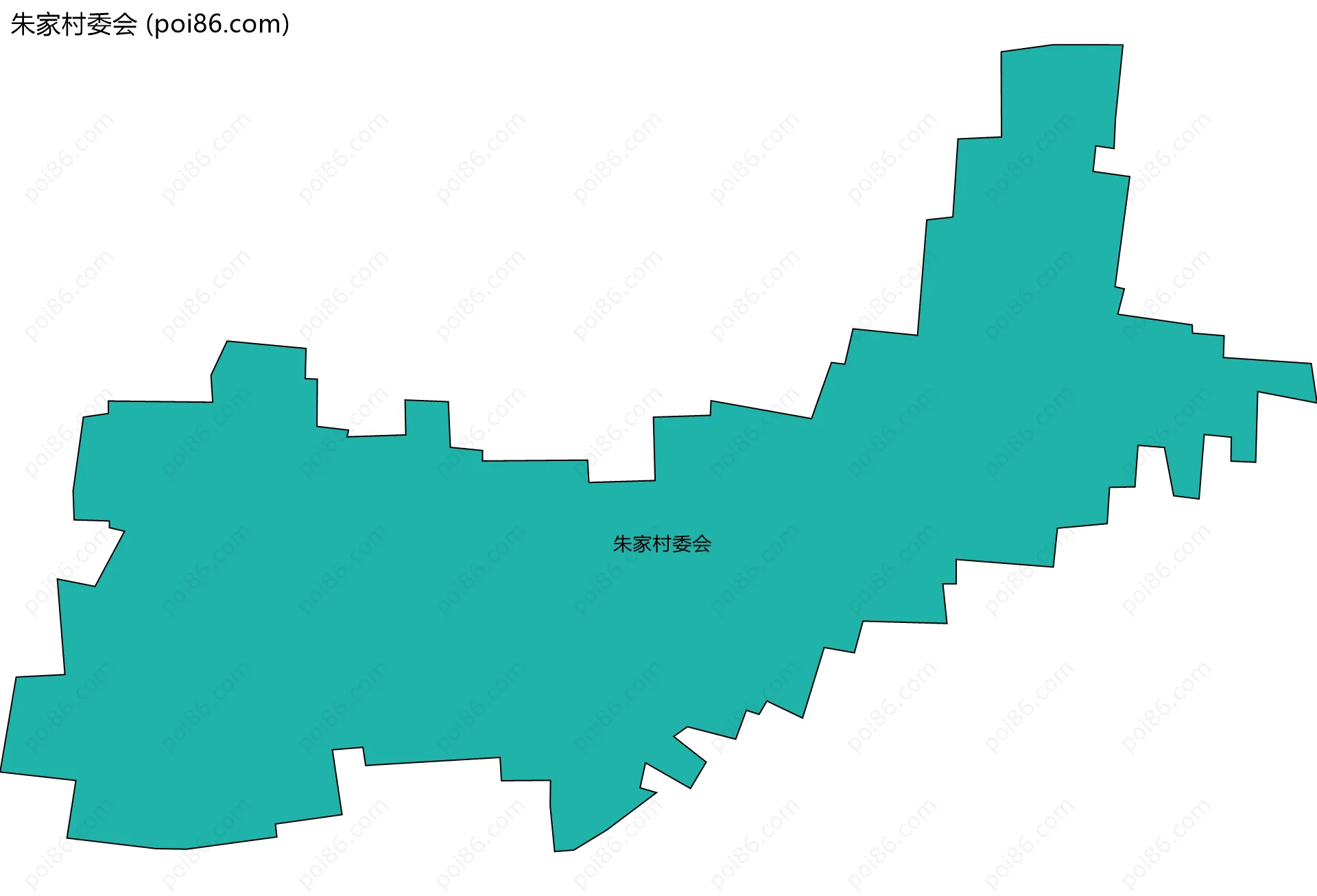 朱家村委会边界地图