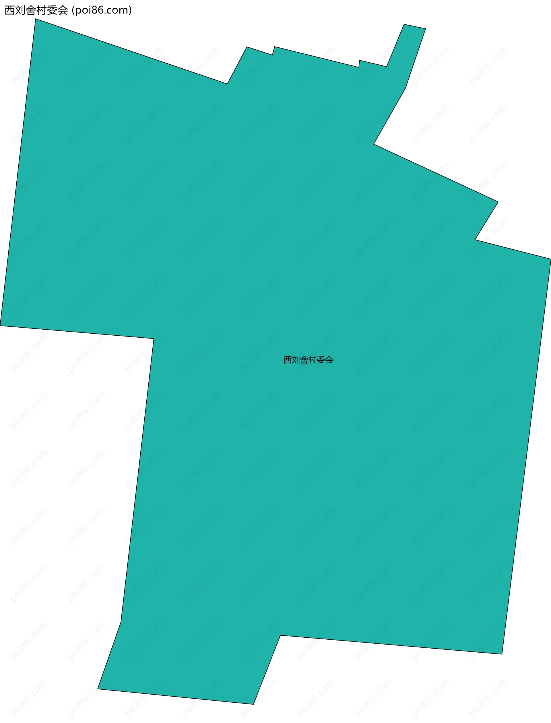 西刘舍村委会边界地图