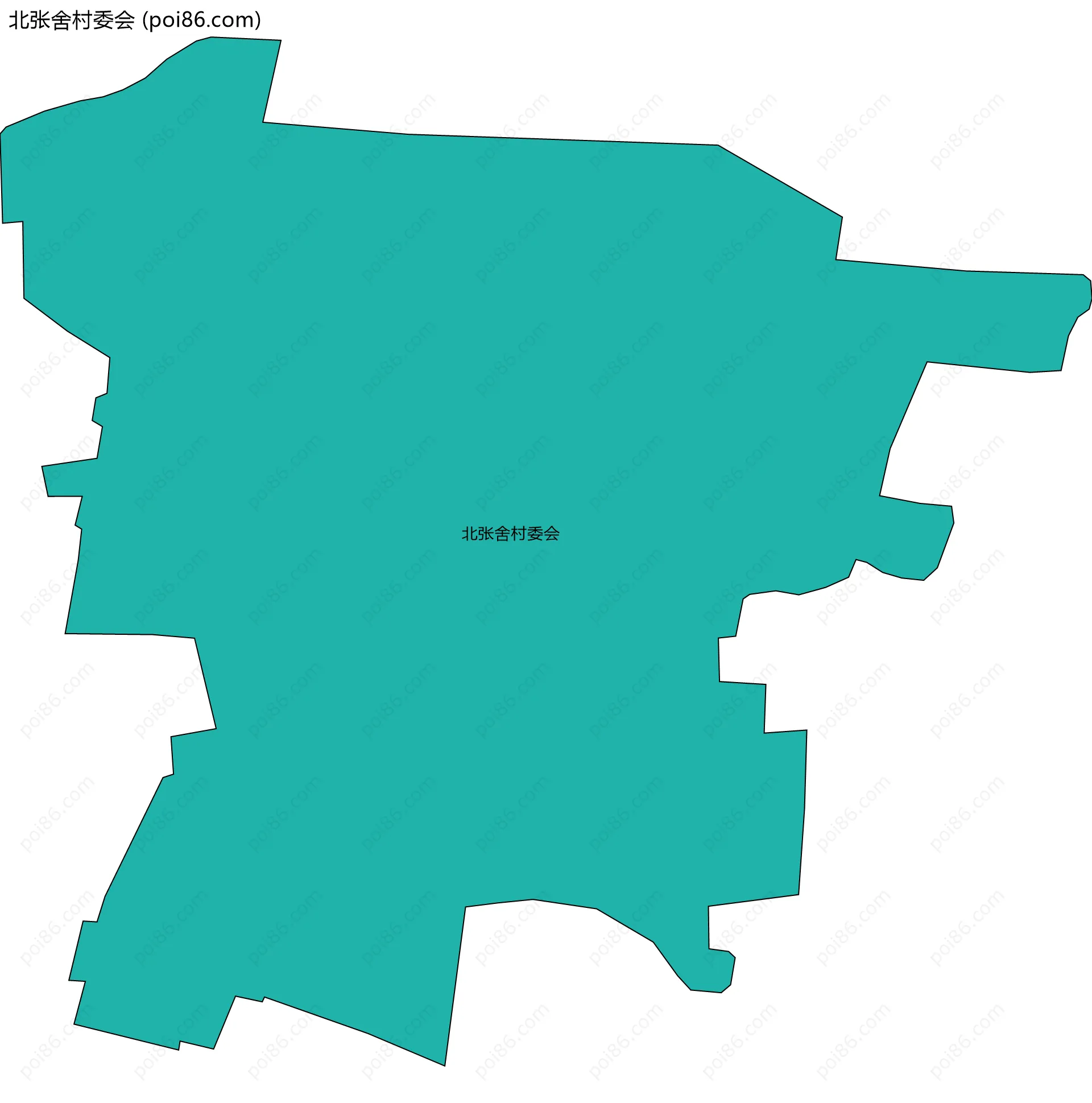 北张舍村委会边界地图