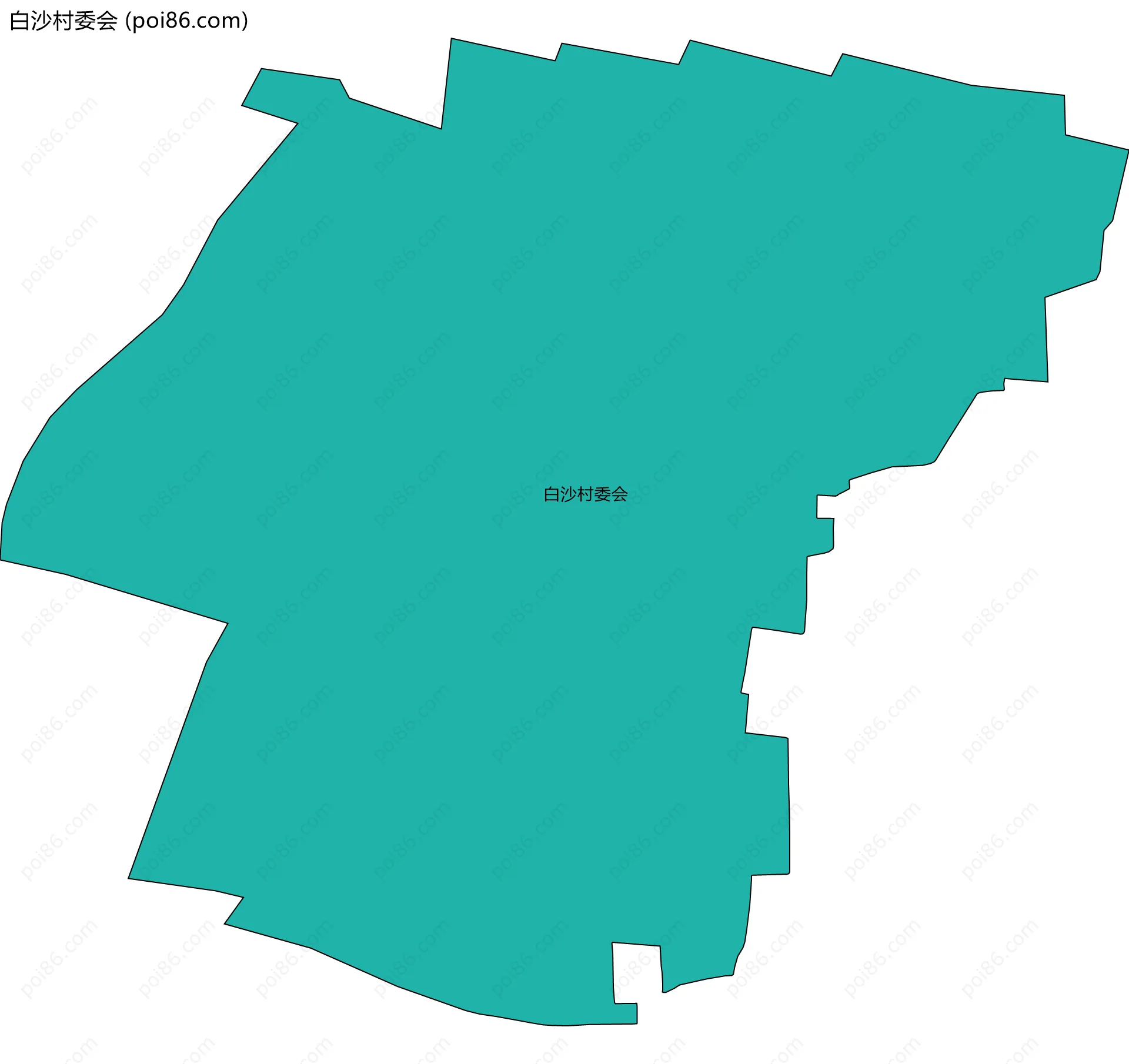 白沙村委会边界地图