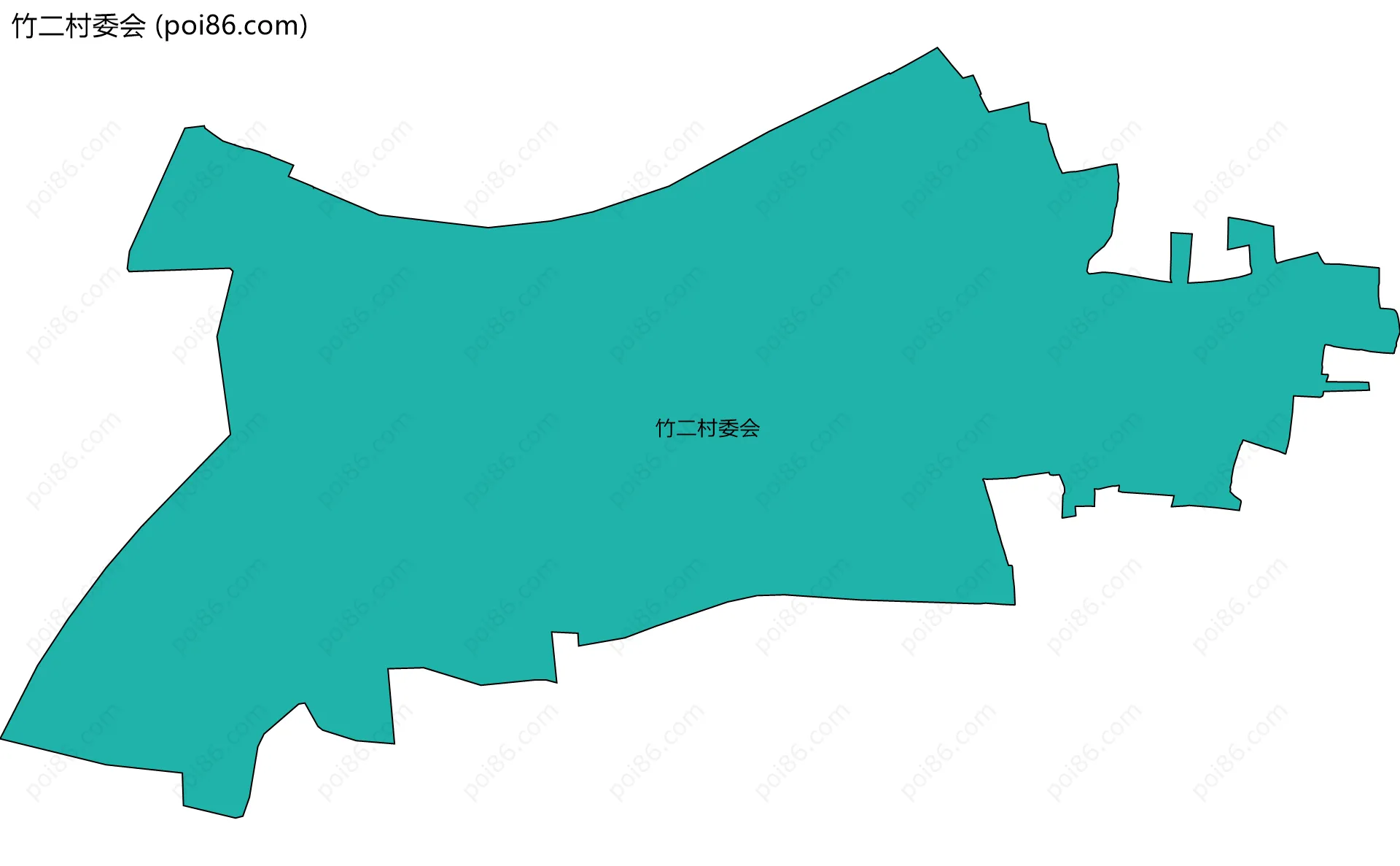 竹二村委会边界地图