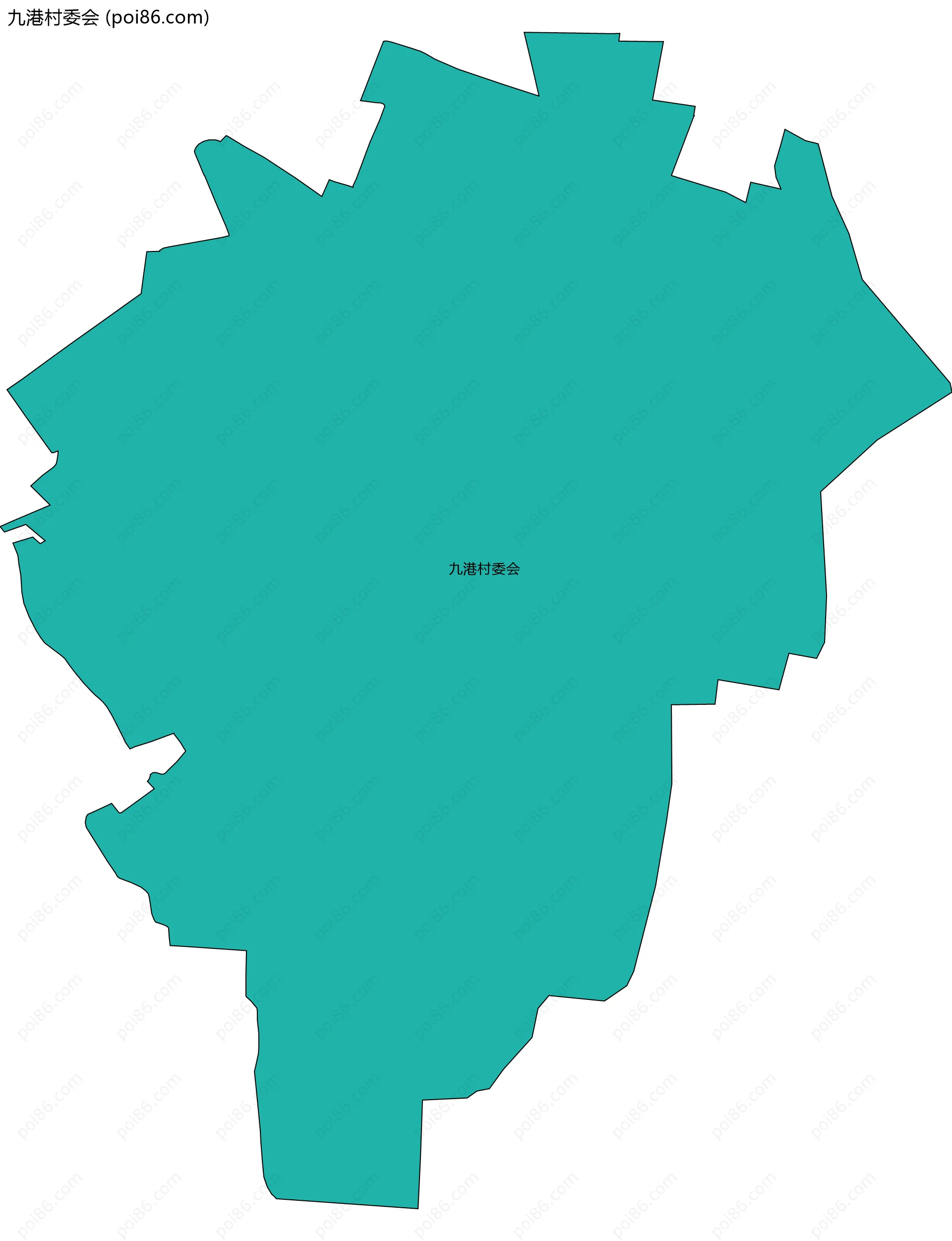 九港村委会边界地图