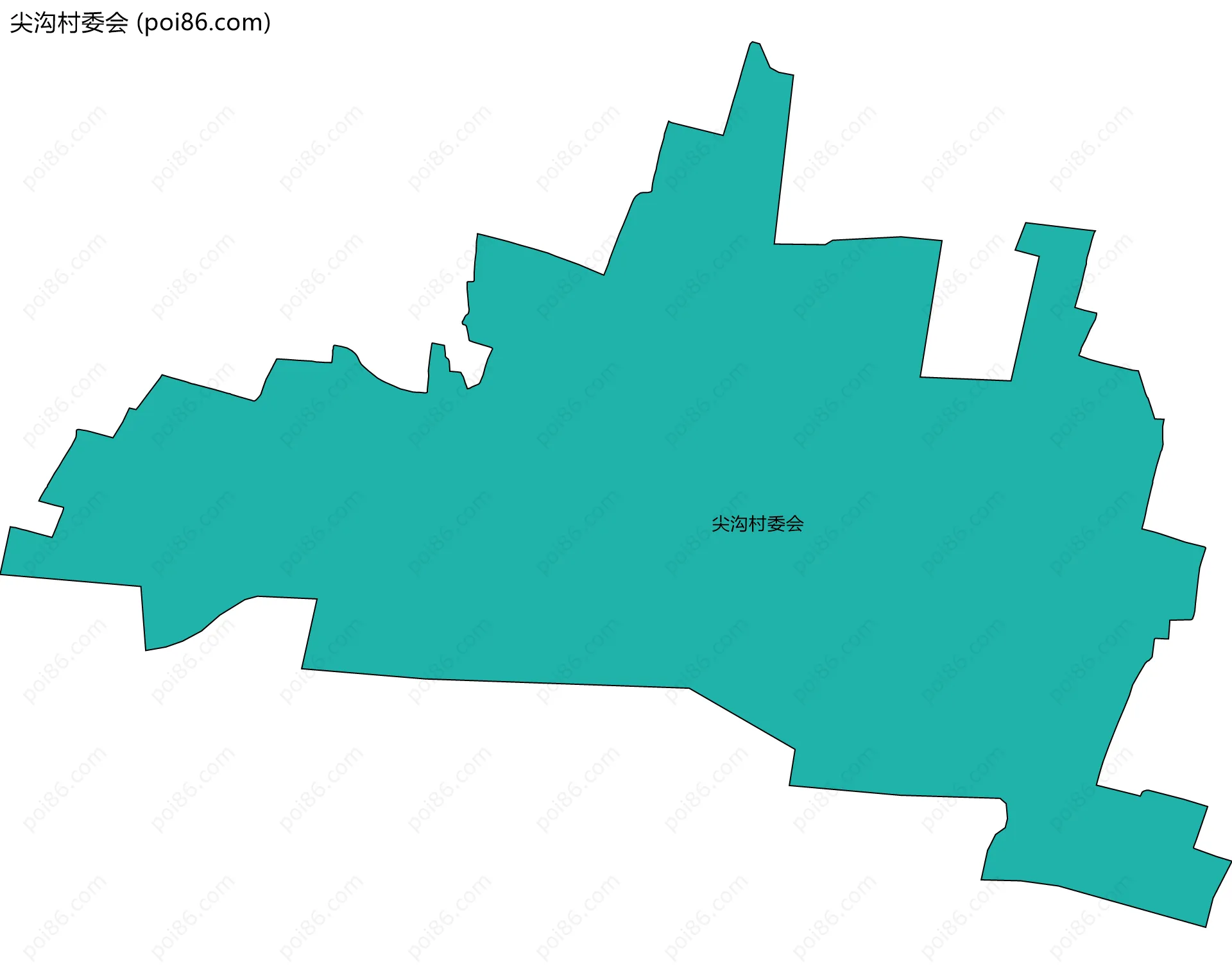 尖沟村委会边界地图