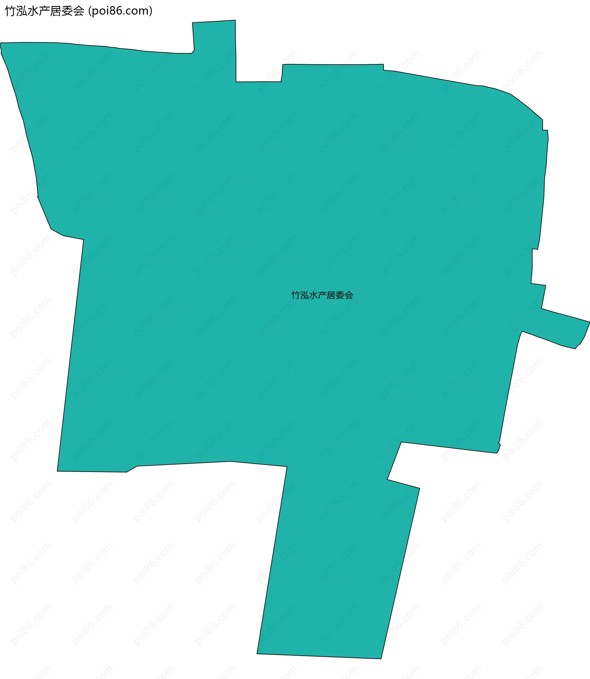 竹泓水产居委会边界地图