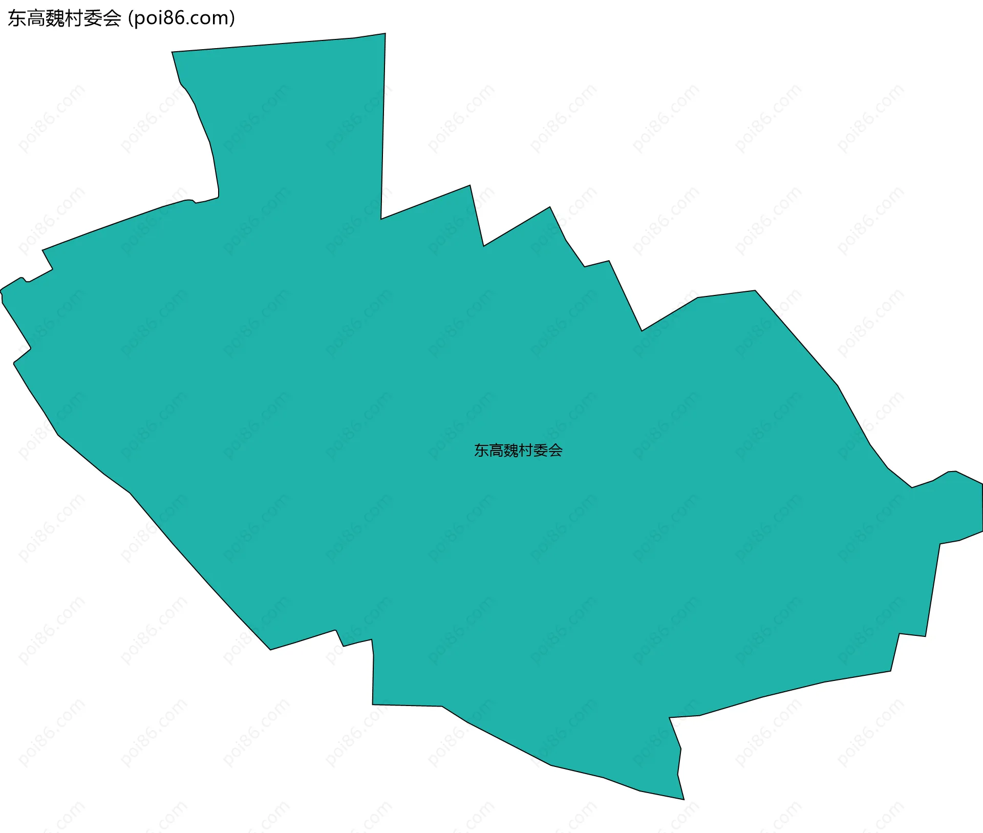东高魏村委会边界地图