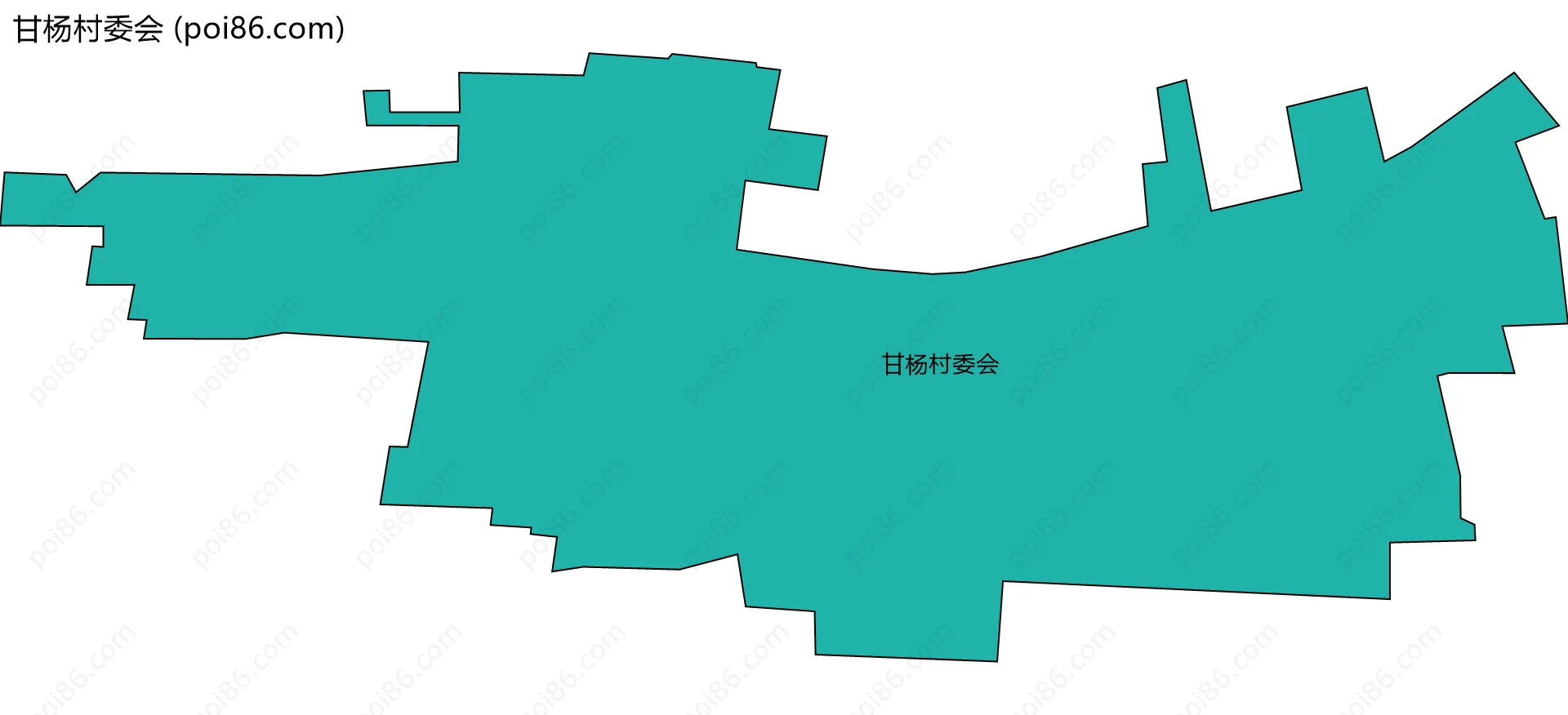 甘杨村委会边界地图