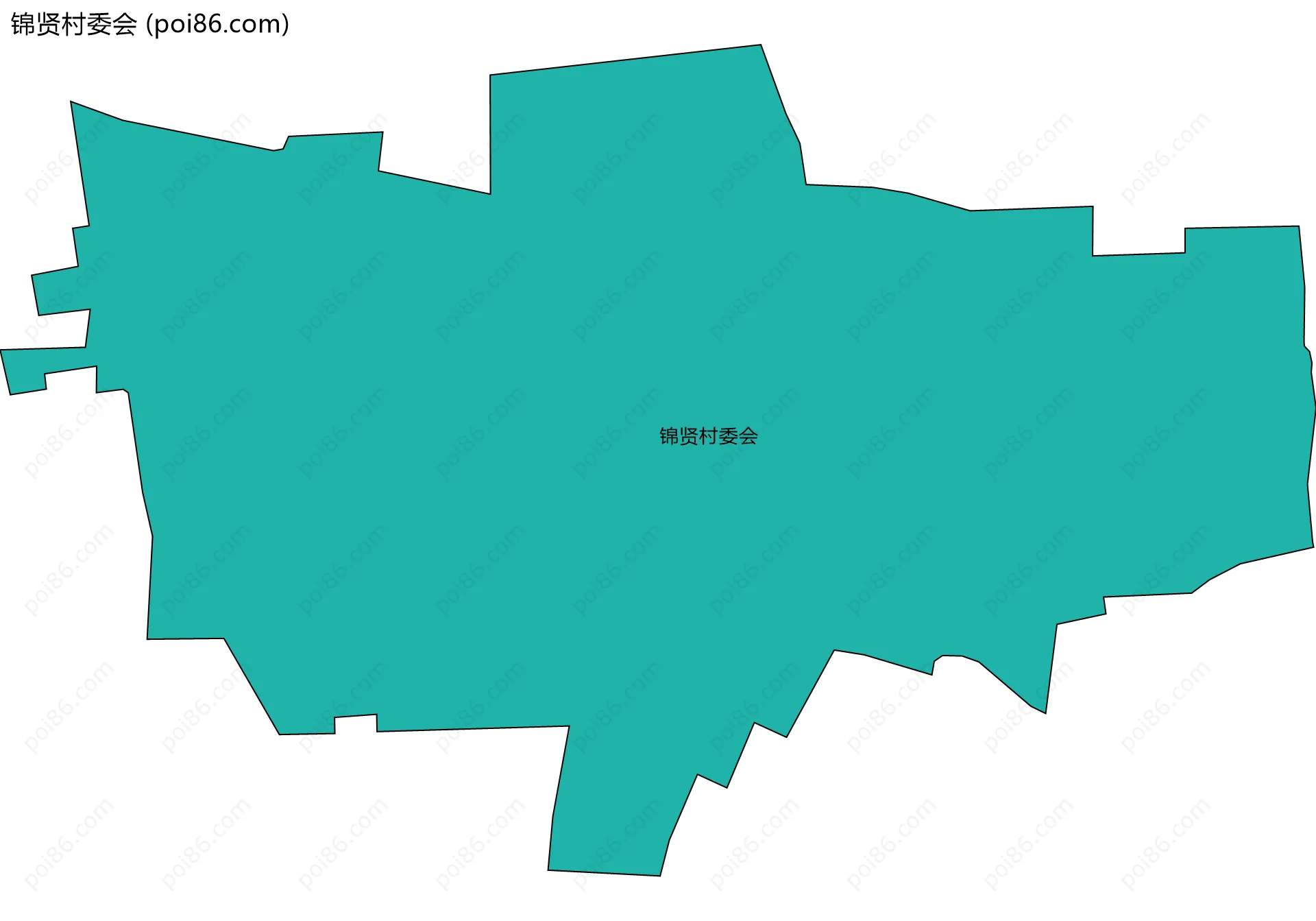 锦贤村委会边界地图