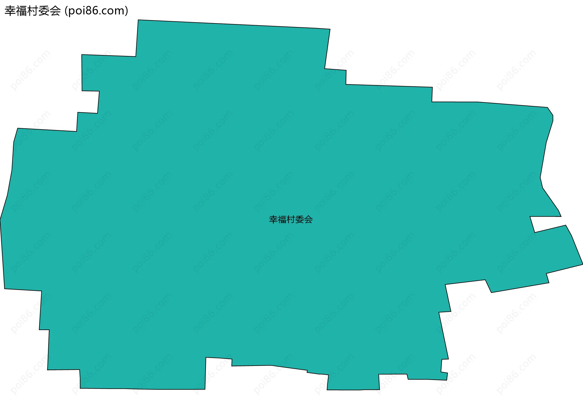 幸福村委会边界地图