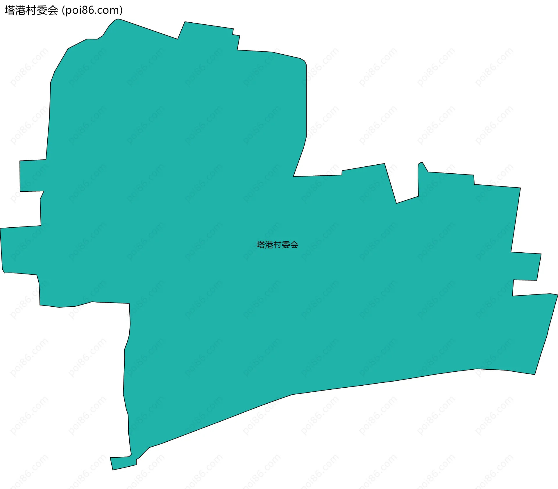 塔港村委会边界地图