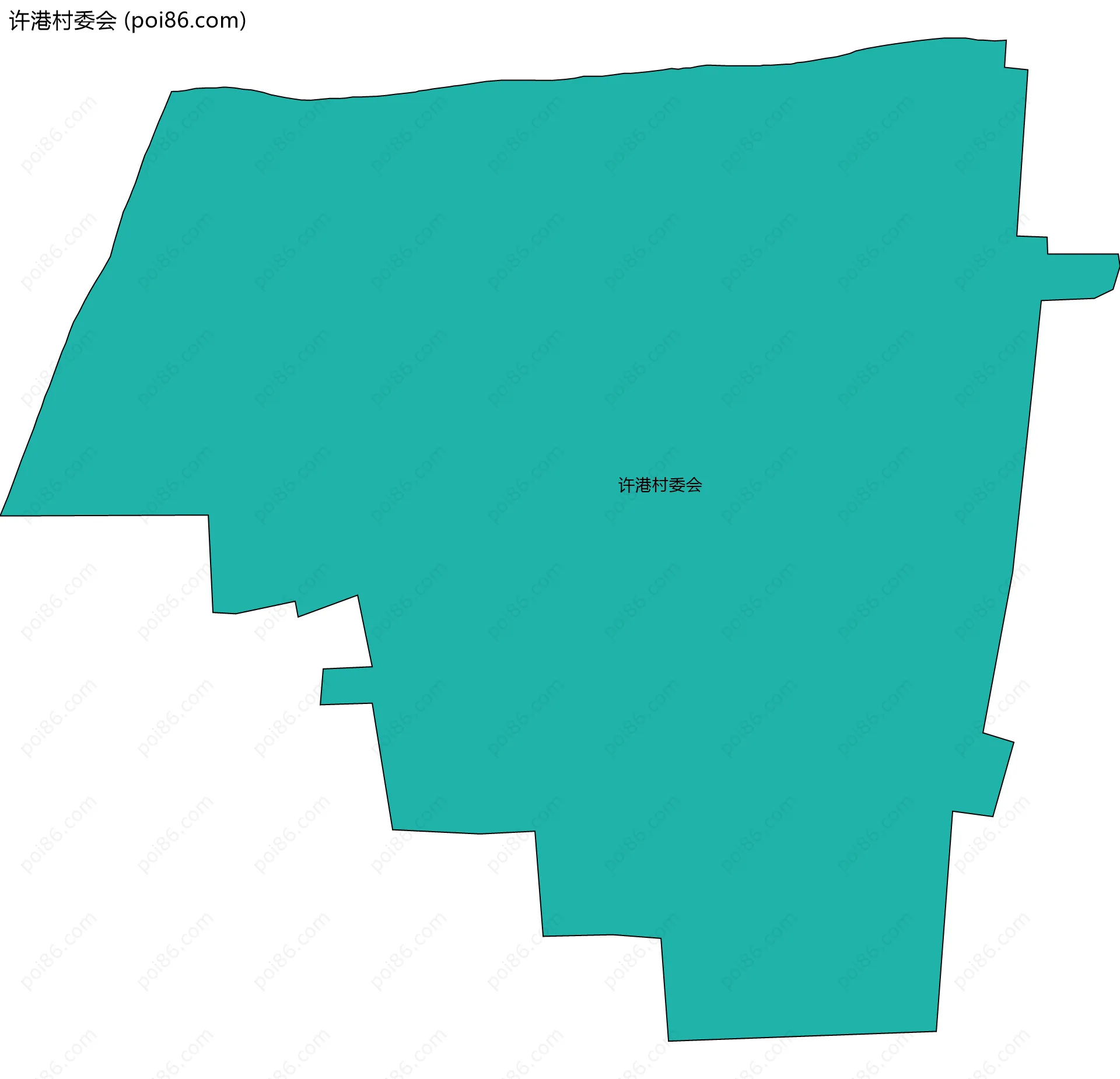 许港村委会边界地图
