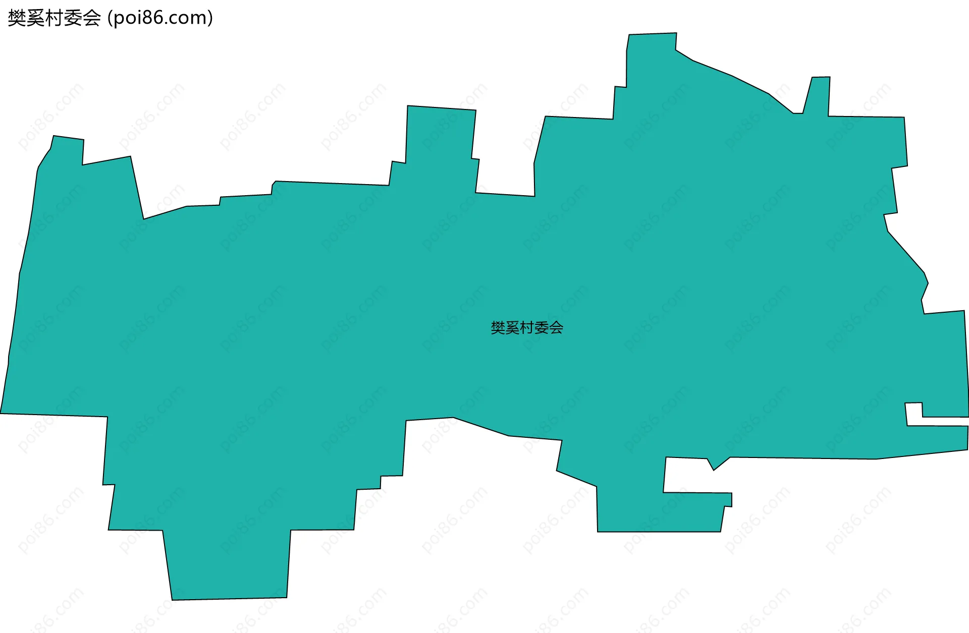樊奚村委会边界地图